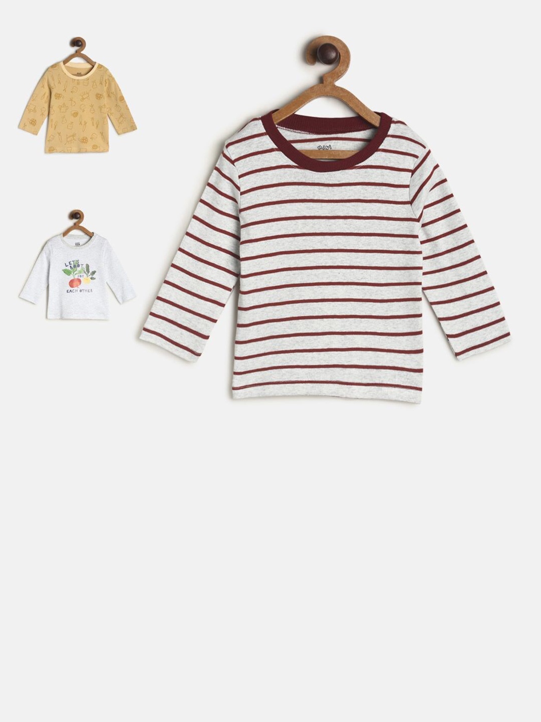 

MINI KLUB Boys Multicoloured 3 Striped Applique T-shirt, Multi