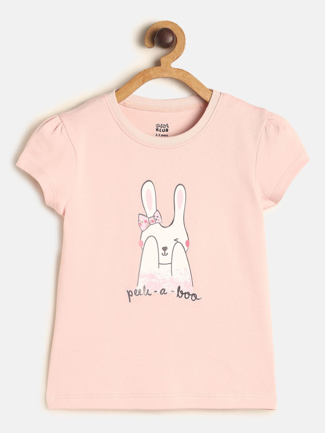

MINI KLUB Girls Pink & White Regular Top