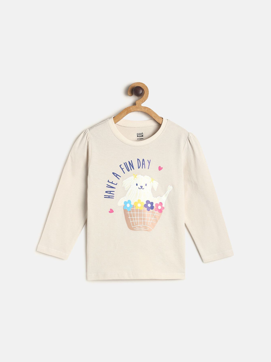 

MINI KLUB Girls Pink & Blue Marshmallow Printed Regular Top