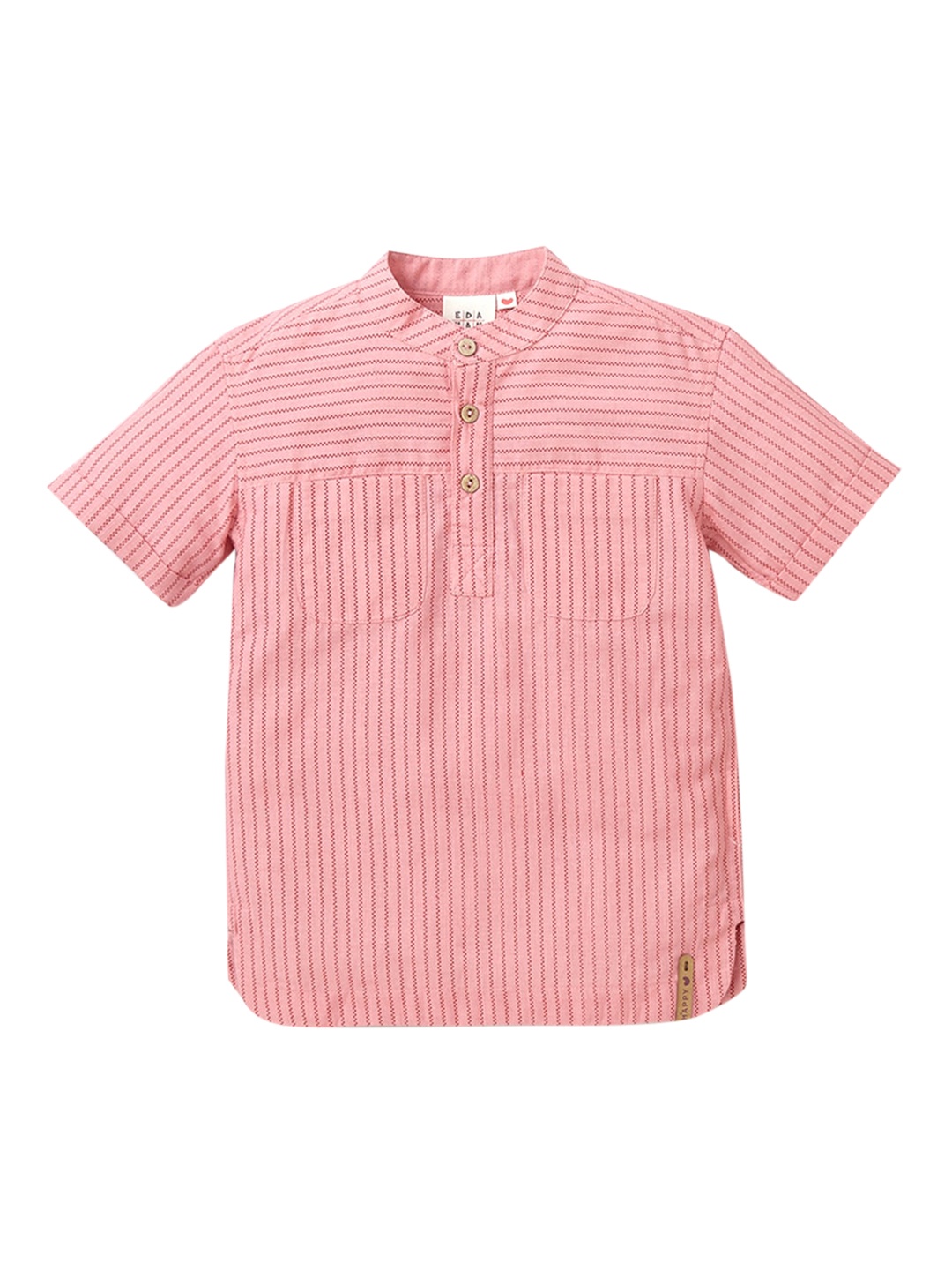 

Ed-a-Mamma Boys Red Premium Opaque Striped Casual Shirt