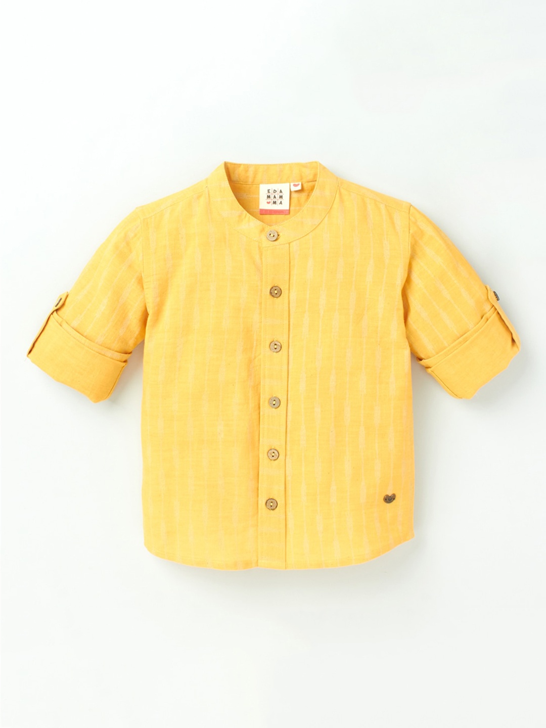 

Ed-a-Mamma Boys Mustard Premium Opaque Casual Shirt