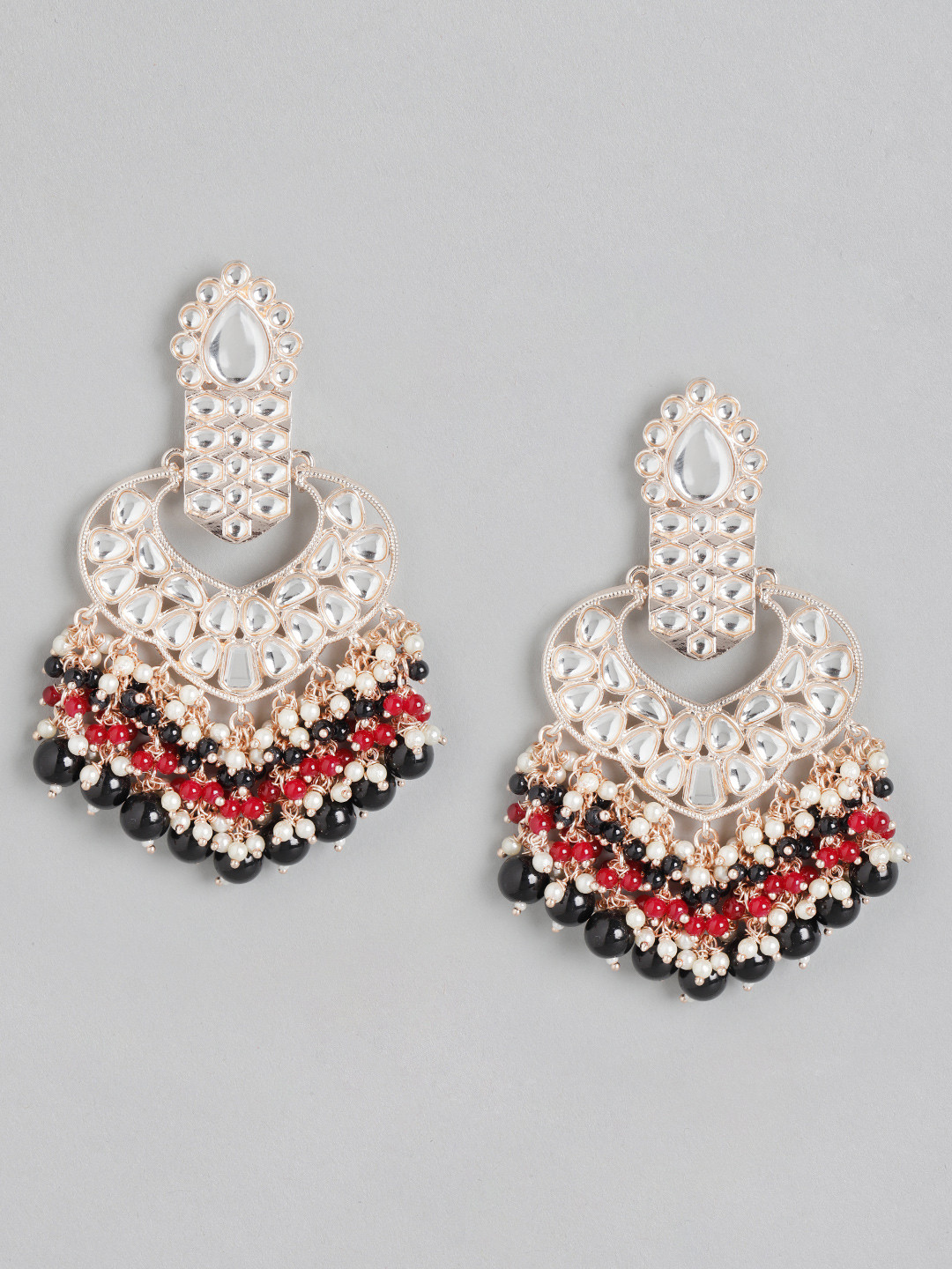 

Melani Borsa Black & Red Contemporary Drop Earrings