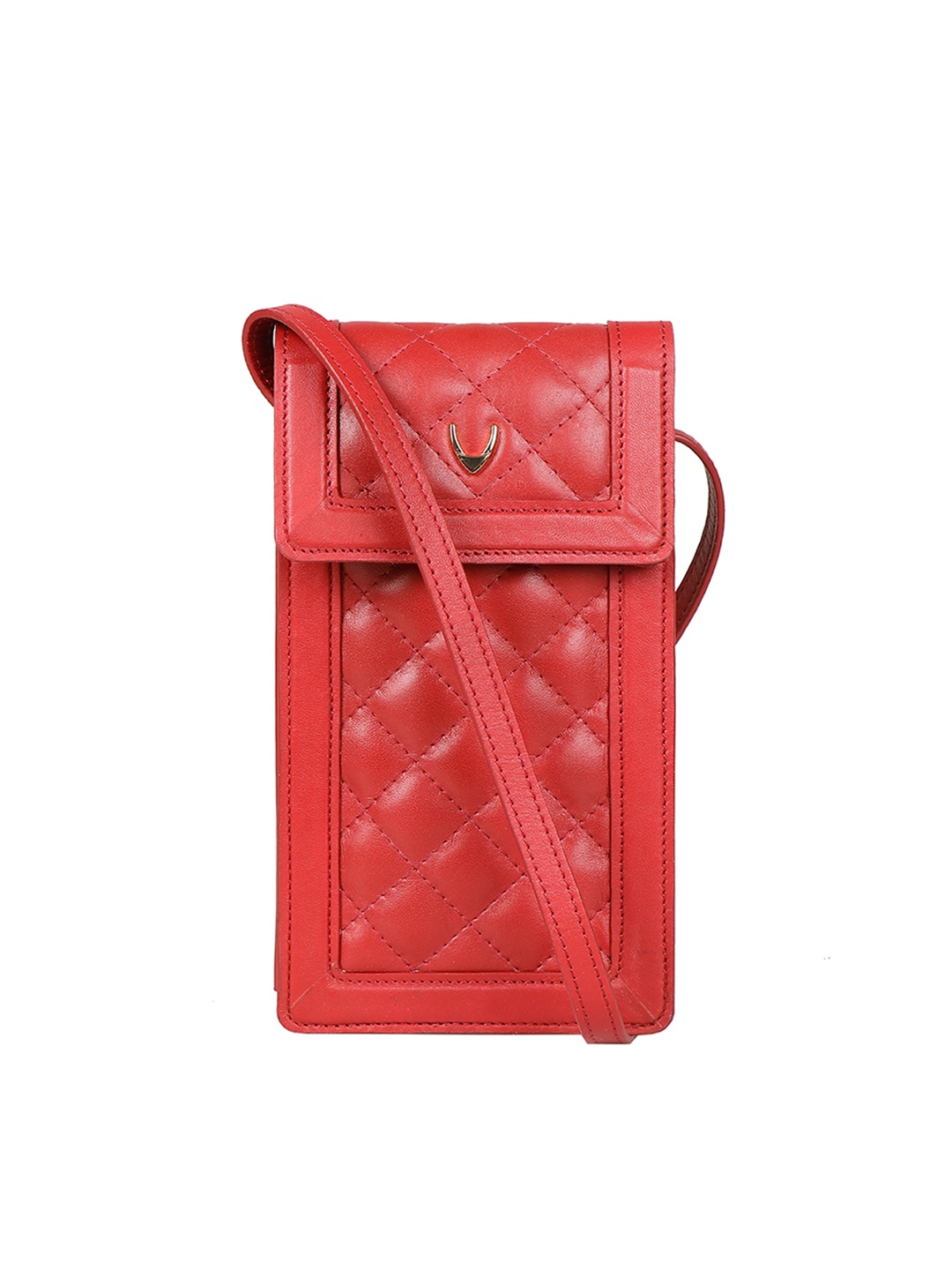 

Hidesign Red Textured Leather Purse Clutch