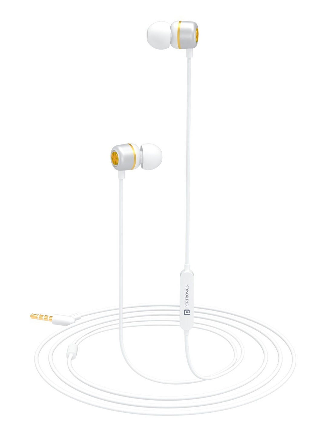 

Portronics Unisex White Solid 10 In-Ear Wired Earphone