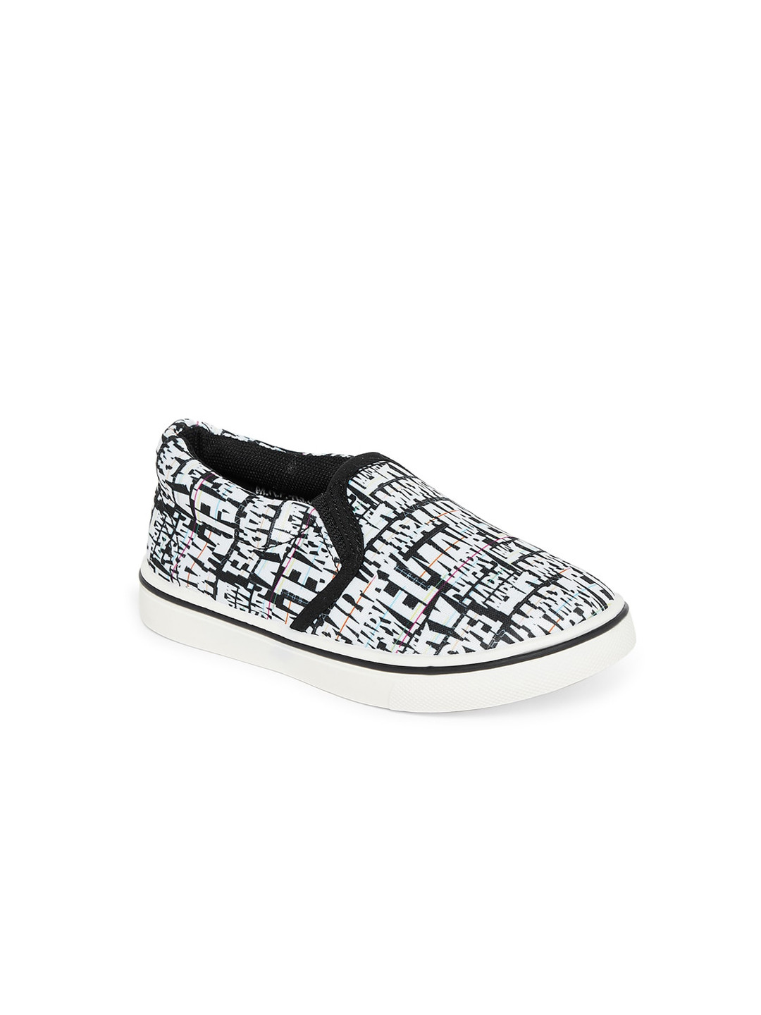 

Pantaloons Junior Boys Black Printed Slip-On Sneakers