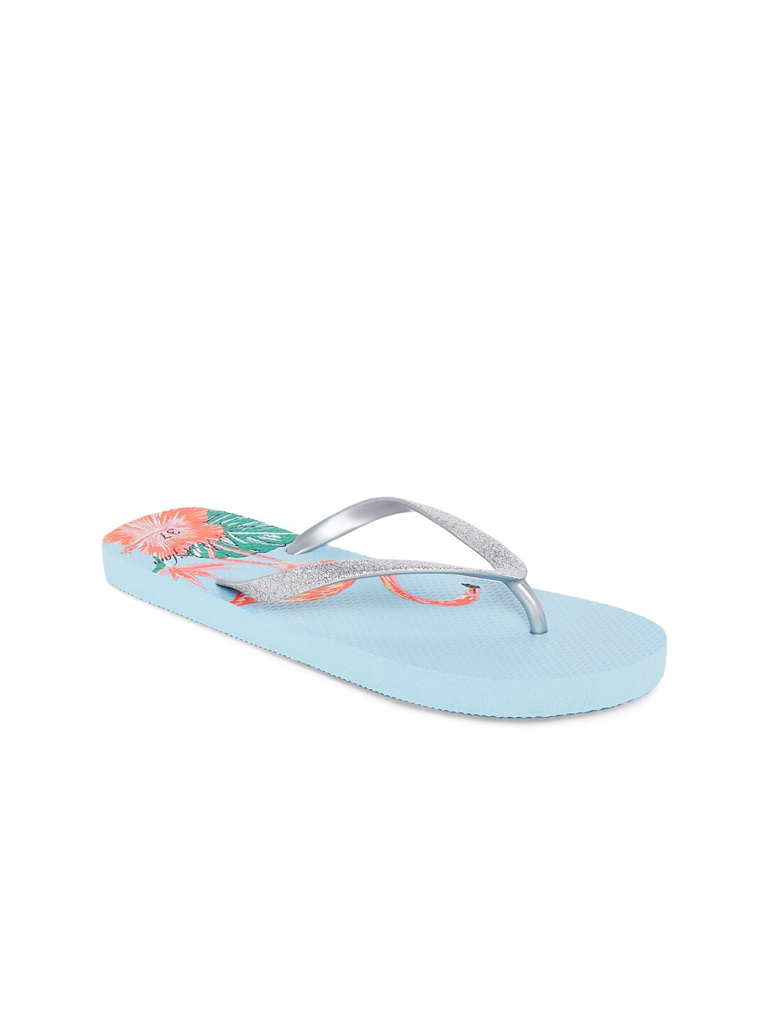 

Forever Glam by Pantaloons Women Blue & Silver Printed Slip-On