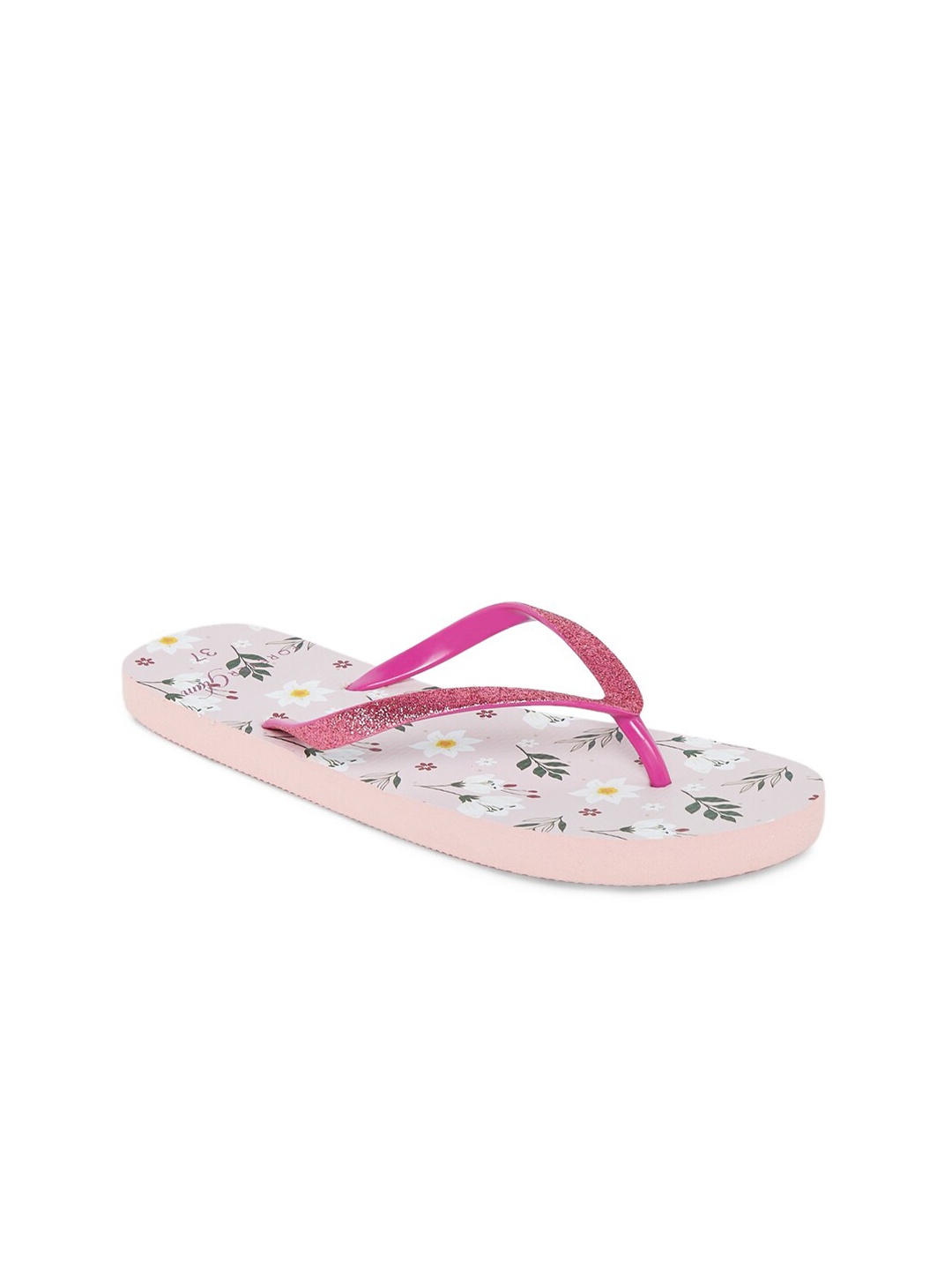 

Forever Glam by Pantaloons Light Purple Floral Printed Thong Flip-Flops