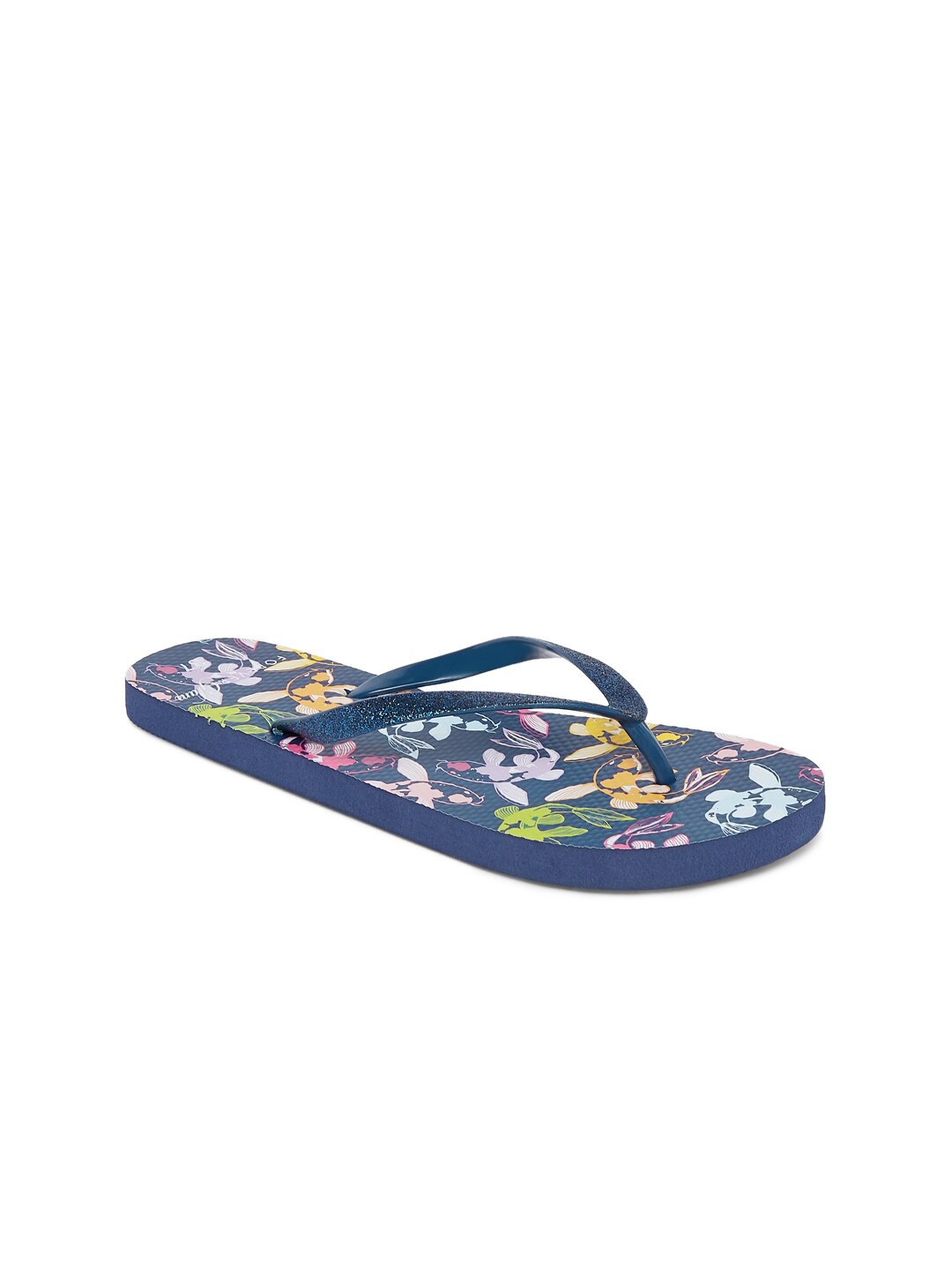 

Forever Glam by Pantaloons Women Navy Blue & Green Printed Slip-On