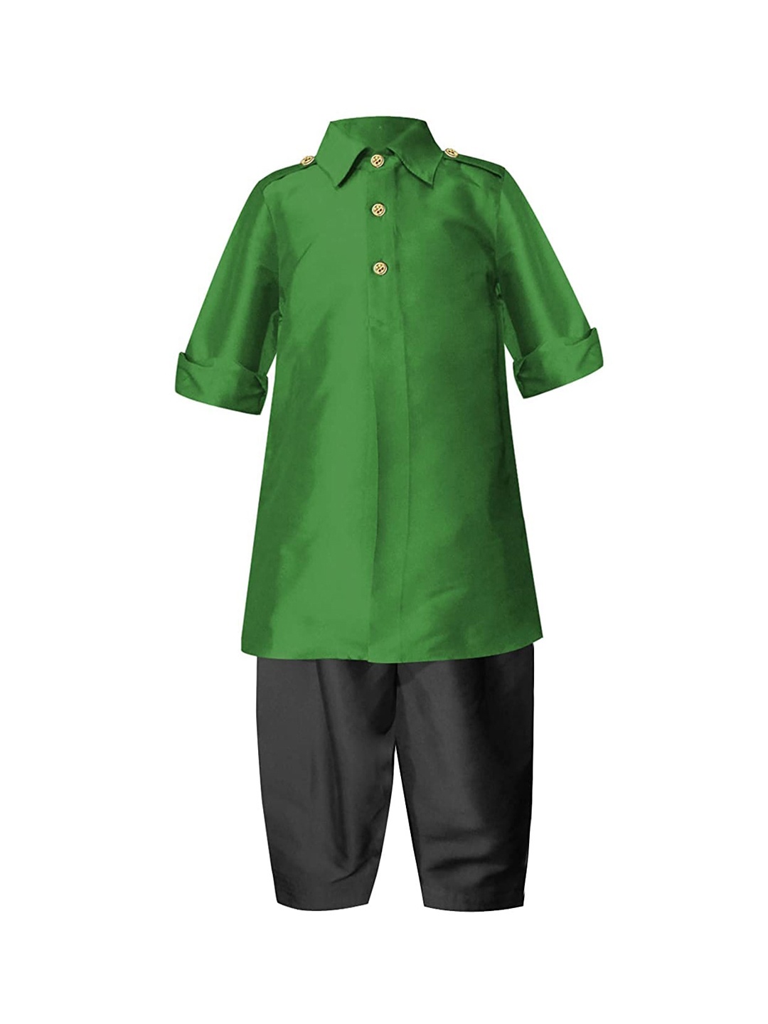 

A T U N Boys Green Regular Kurta with Pyjamas