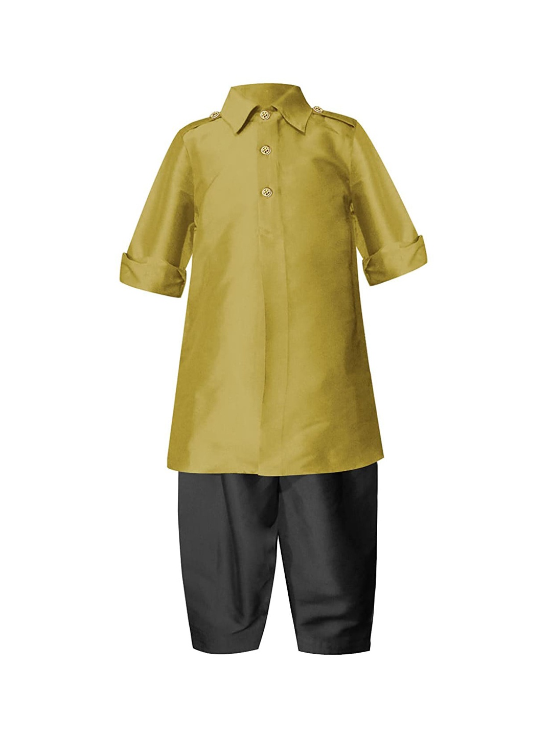 

A T U N Boys Gold-Toned Regular Kurta with Pyjamas