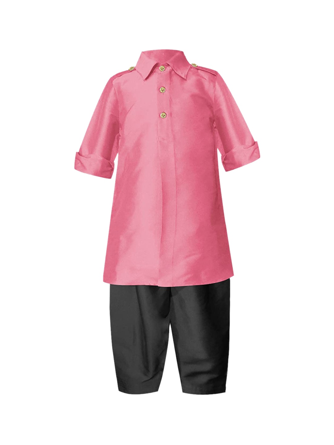 

A T U N Boys Pink Regular Kurta with Pyjamas