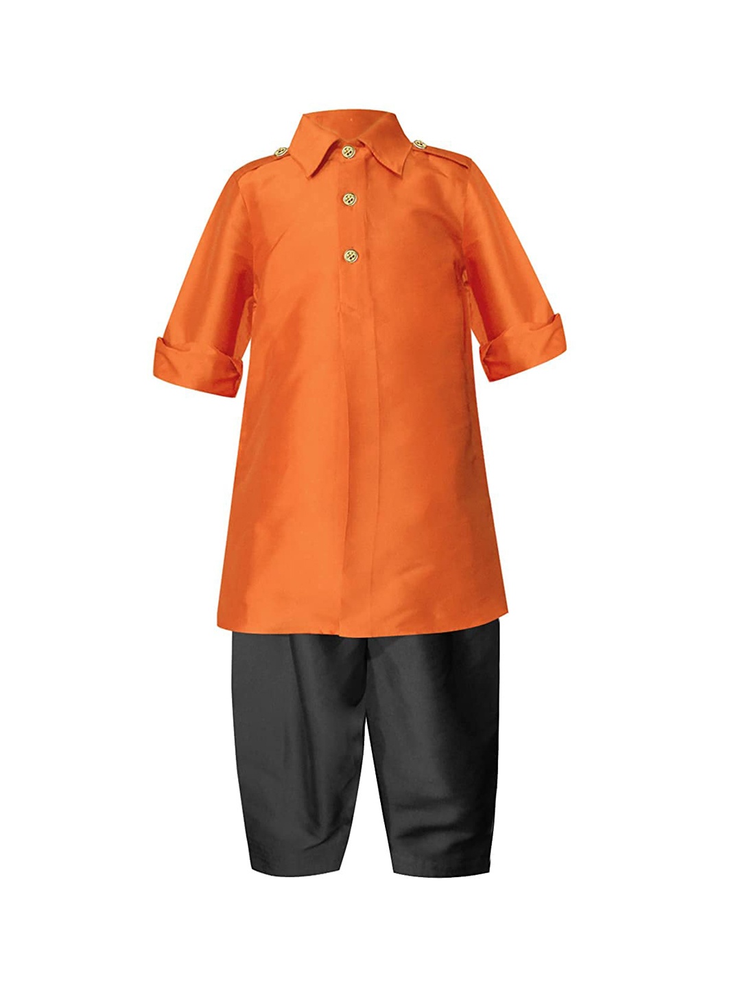

A T U N Boys Orange Regular Kurta with Pyjamas