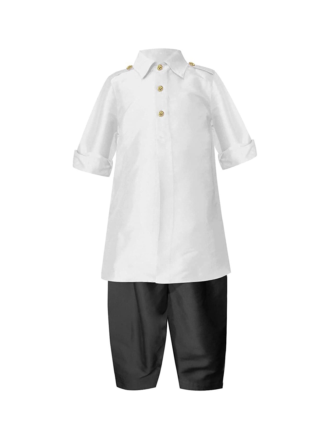 

A T U N Boys White Regular Kurta with Pyjamas