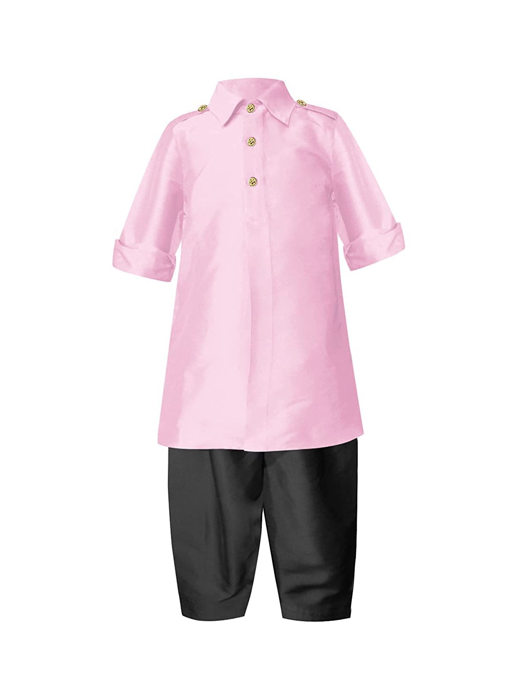 

A T U N Boys Pink Regular Kurta with Pyjamas