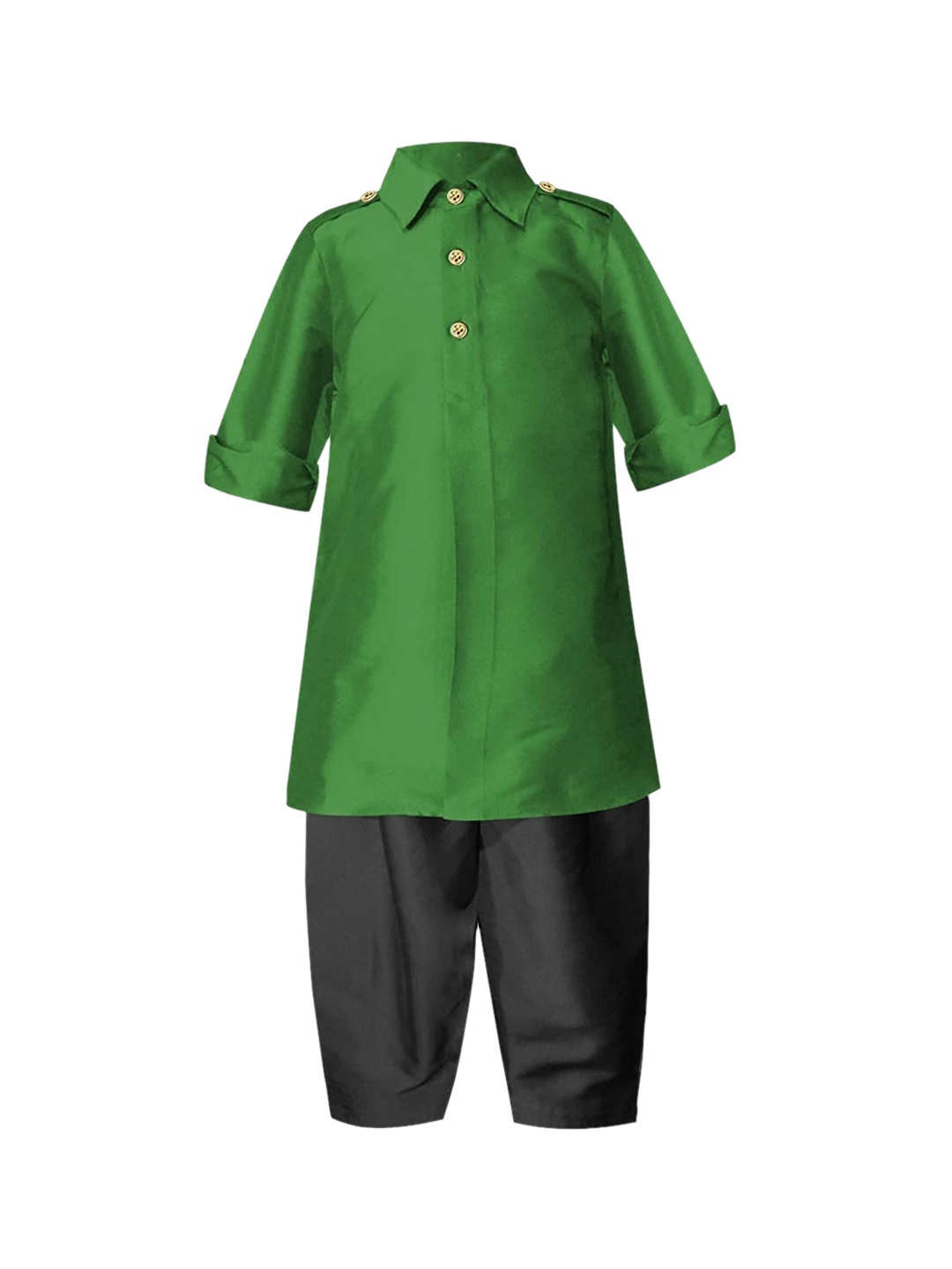 

A T U N Boys Green Regular Kurta with Pyjamas