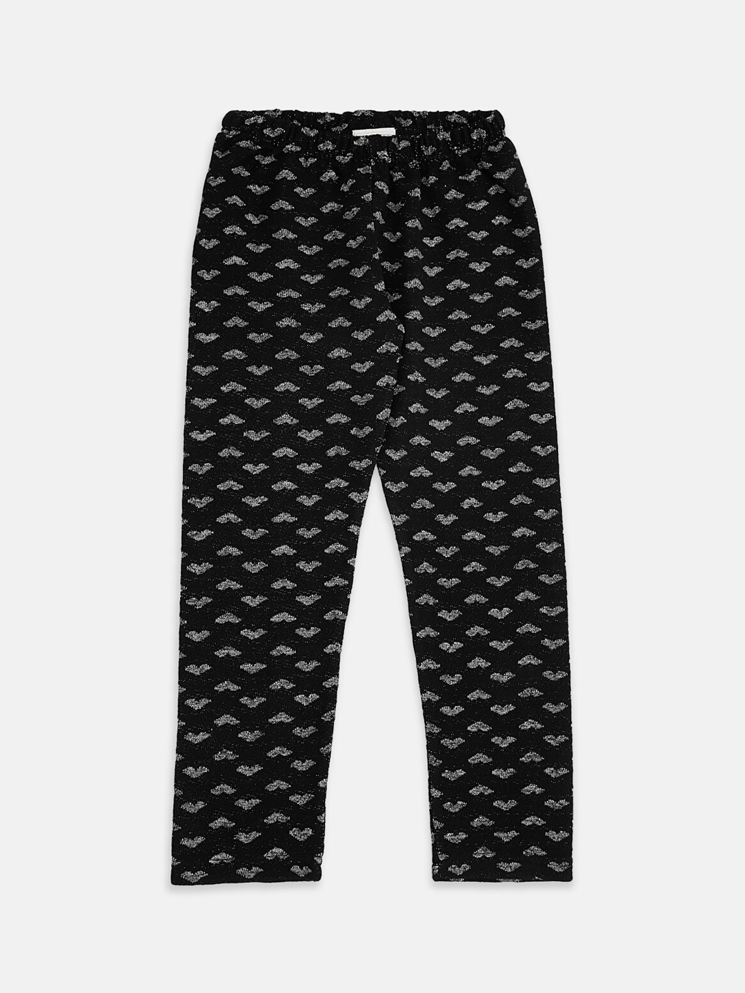 

Pantaloons Junior Girls Black & White Printed Acrylic Lounge Pants