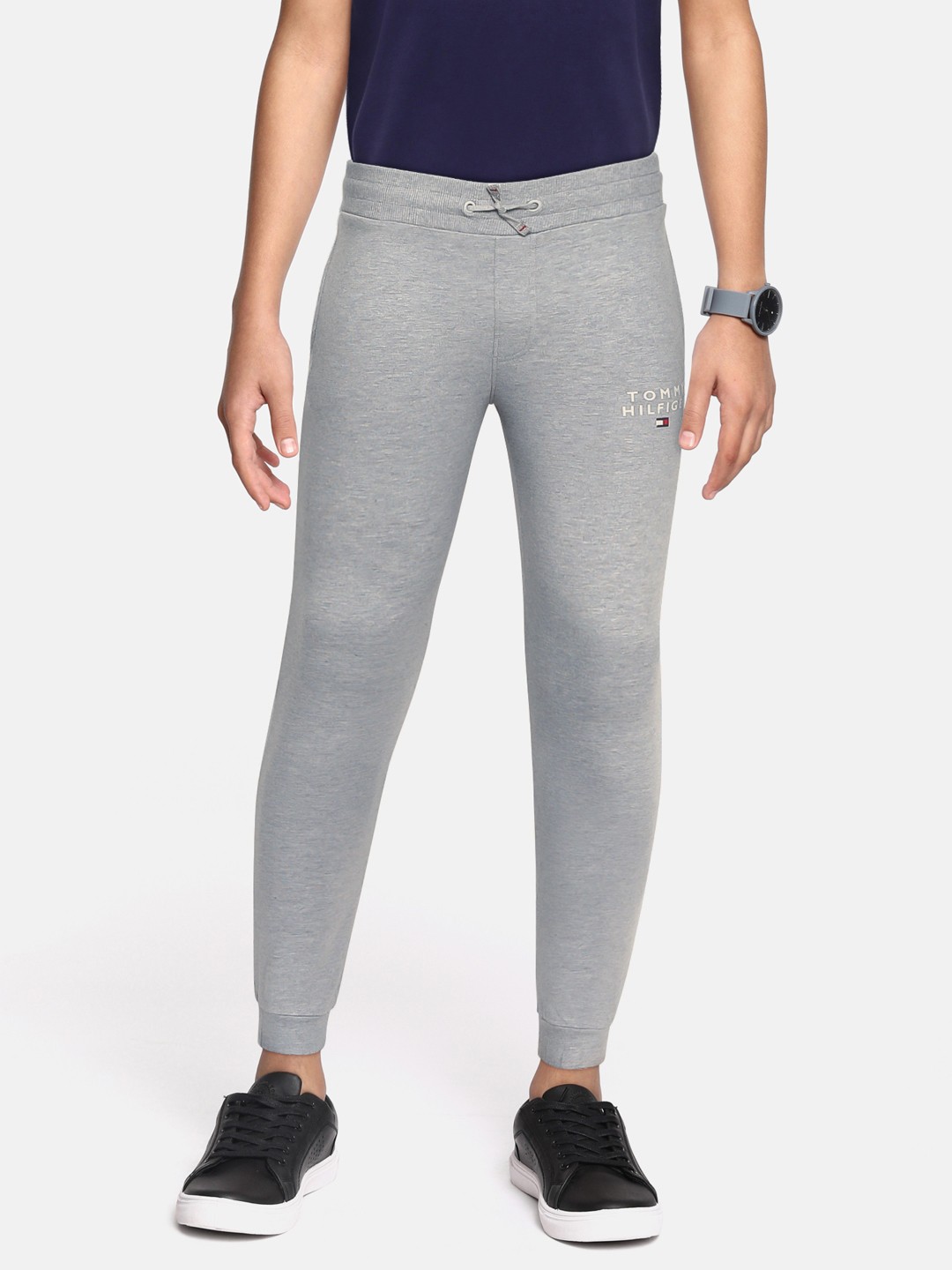 

Tommy Hilfiger Boys Grey Solid Joggers