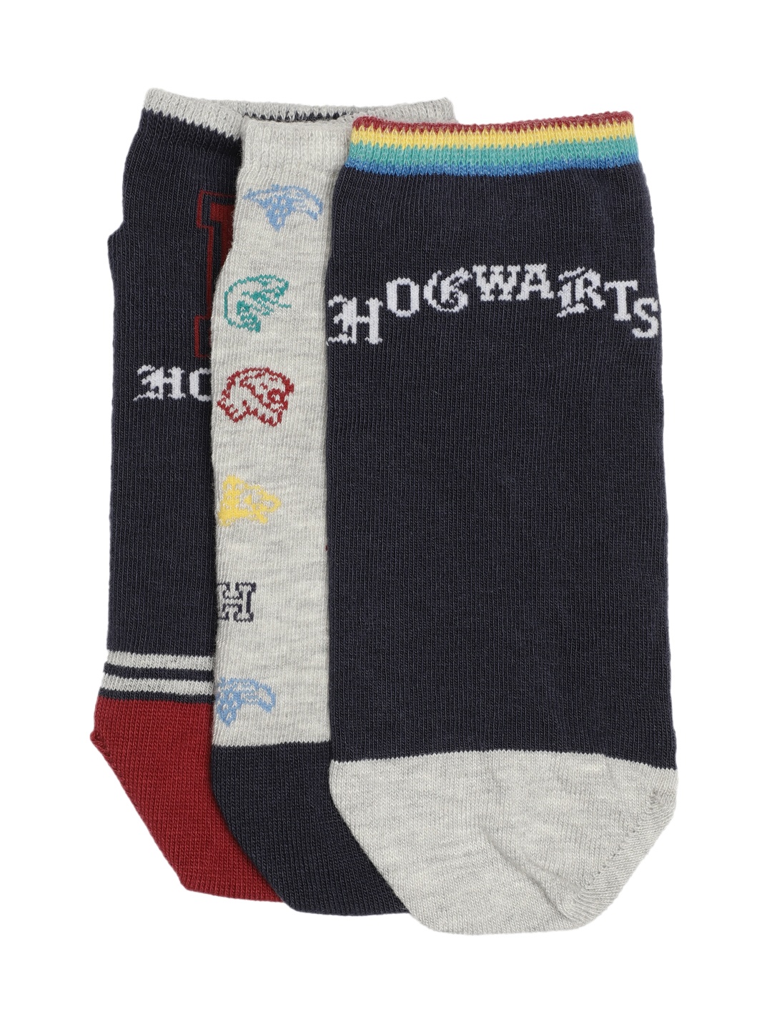 

Marks & Spencer Women Multicolored Pack of 3 Harry Potter Printed Socks, Multi