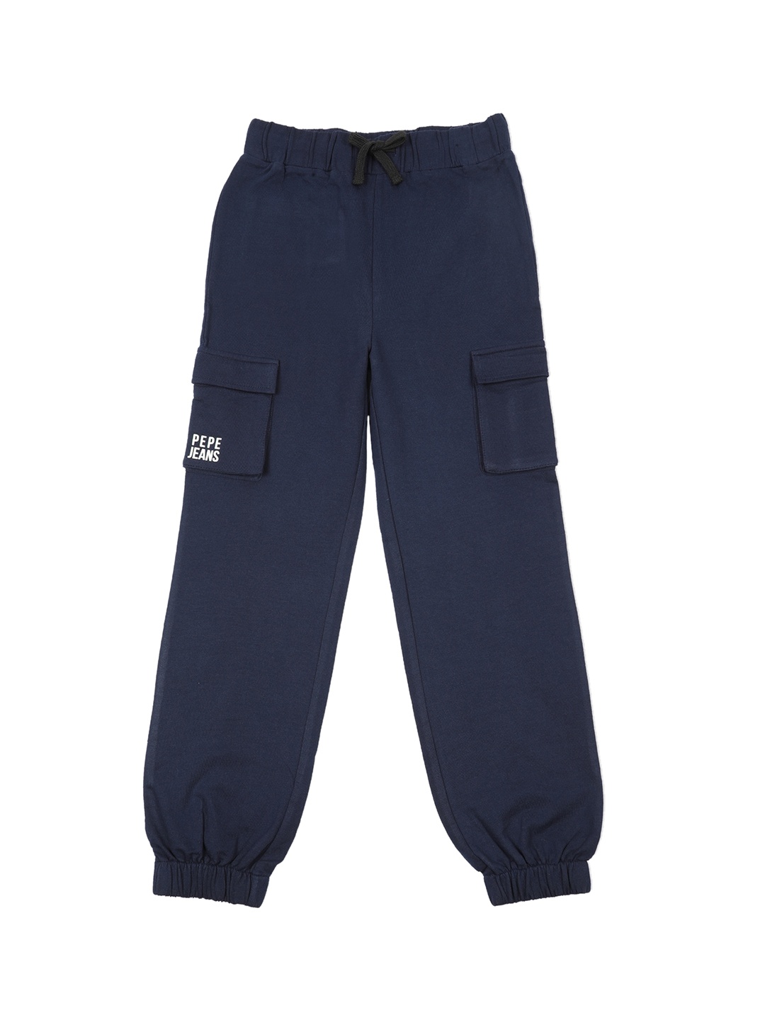 

Pepe Jeans Boys Navy Blue Solid Pure Cotton Joggers