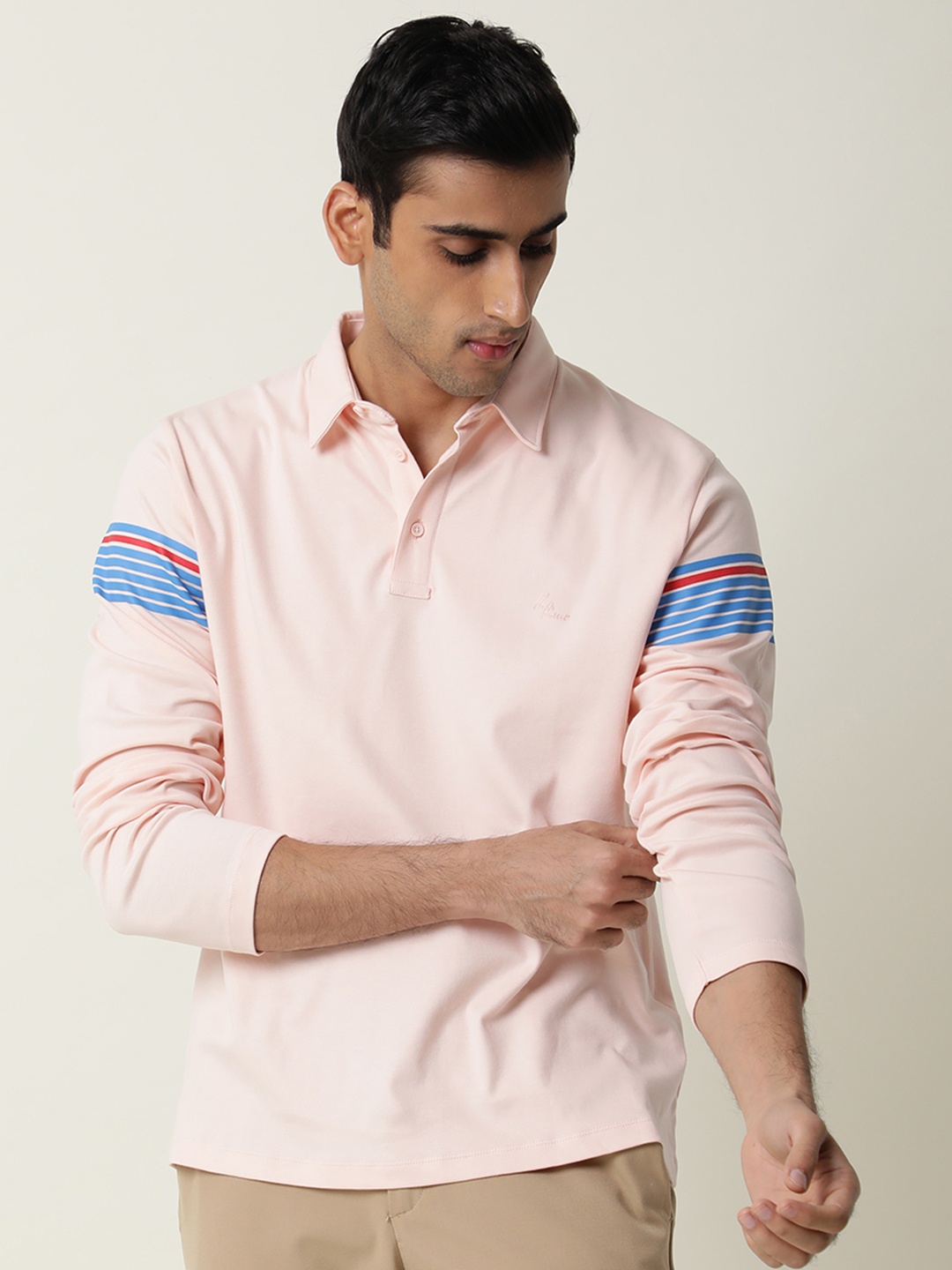

RAREISM Pink Mandarin Collar Shirt Style Top
