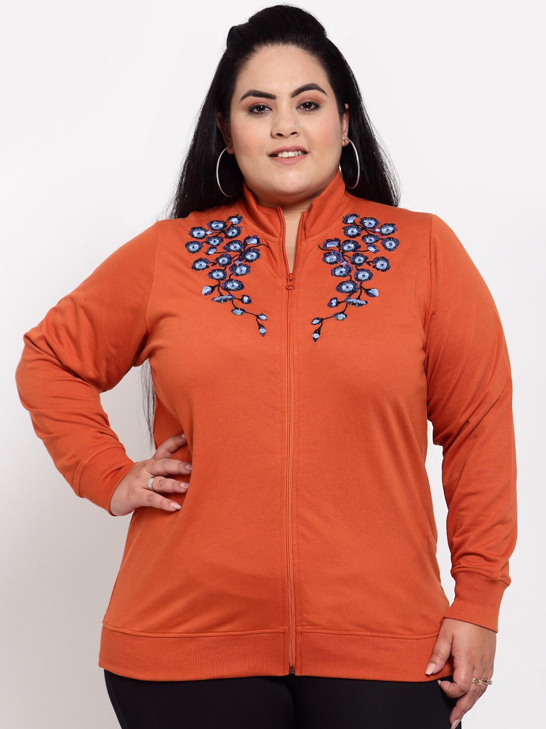

plusS Women Orange Sweatshirt