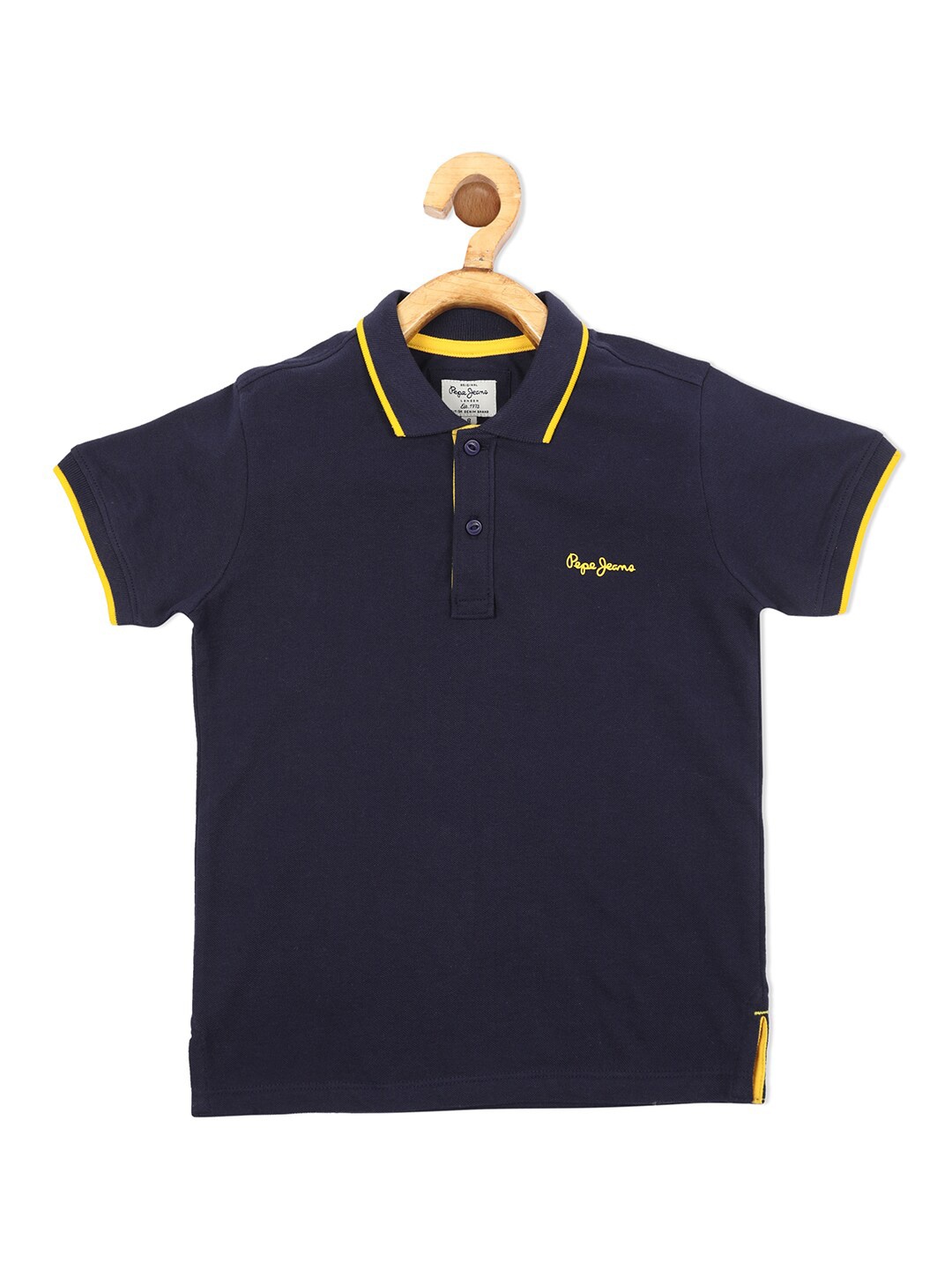 

Pepe Jeans Boys Navy Blue Polo Collar T-shirt