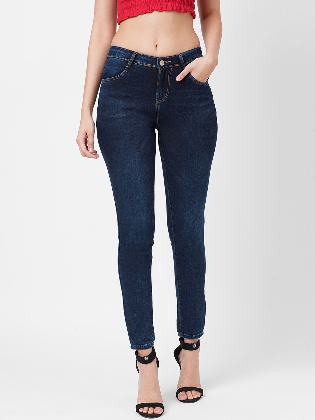 

Kraus Jeans Women Blue Super Skinny Fit Light Fade Jeans