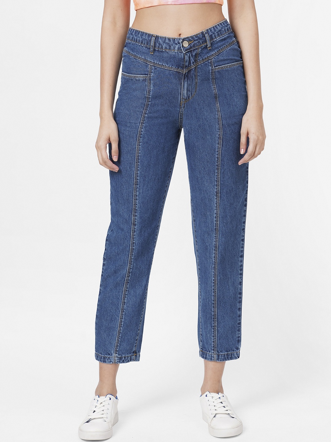 

Kraus Jeans Women Blue Relaxed Fit High-Rise Jeans