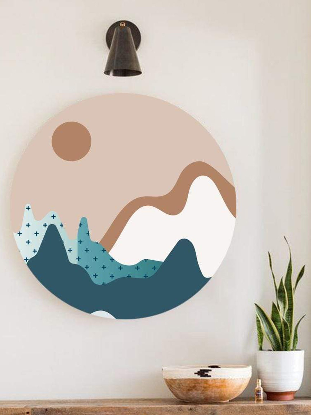 

THE ARTMENT Beige & Green Feel Good Scenery Small Canvas Matte Finish