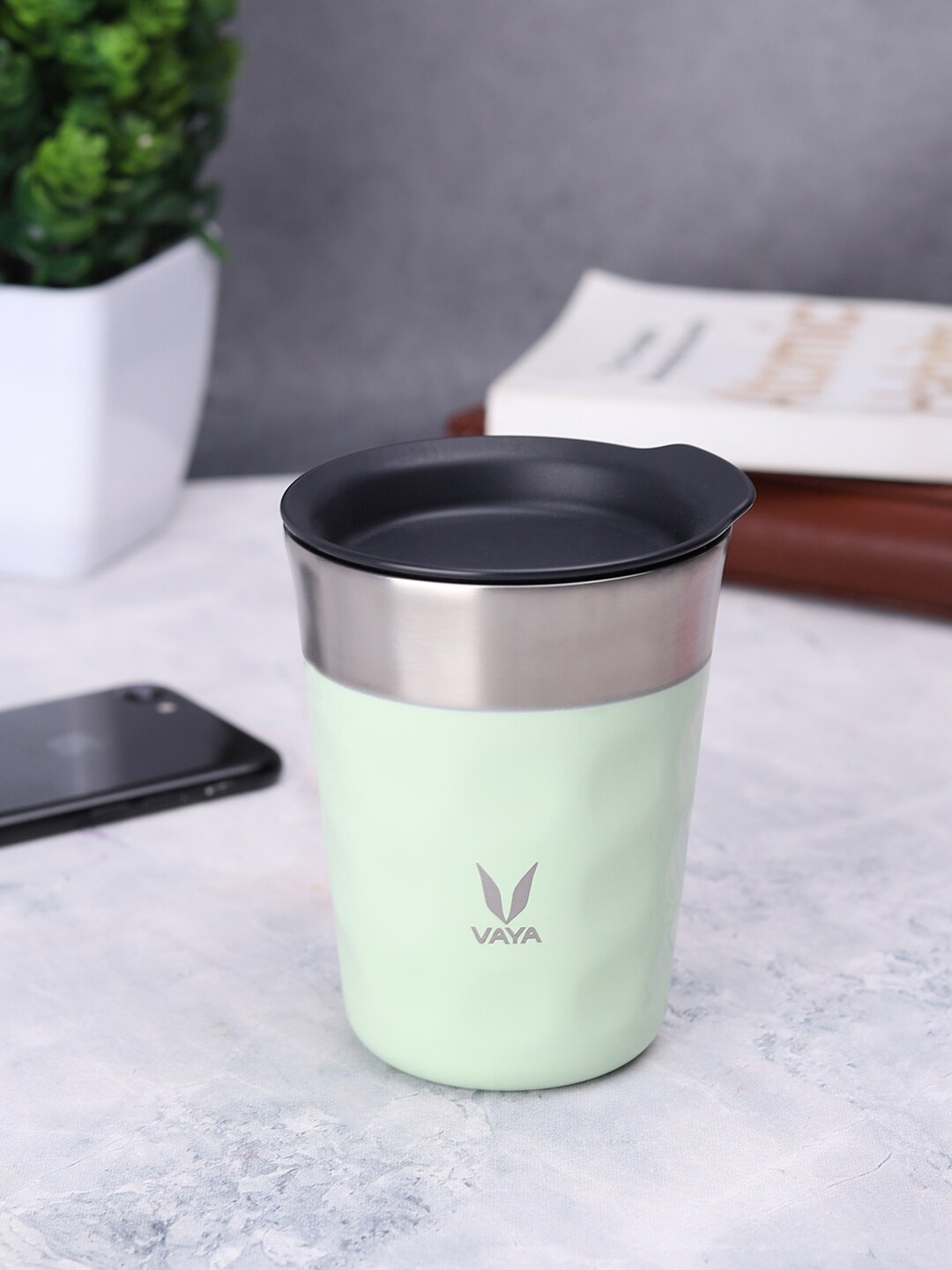 

Vaya Vaya Popcup Sea Green 2 Pieces Insulated Stainless Steel Tumblers 250 ml