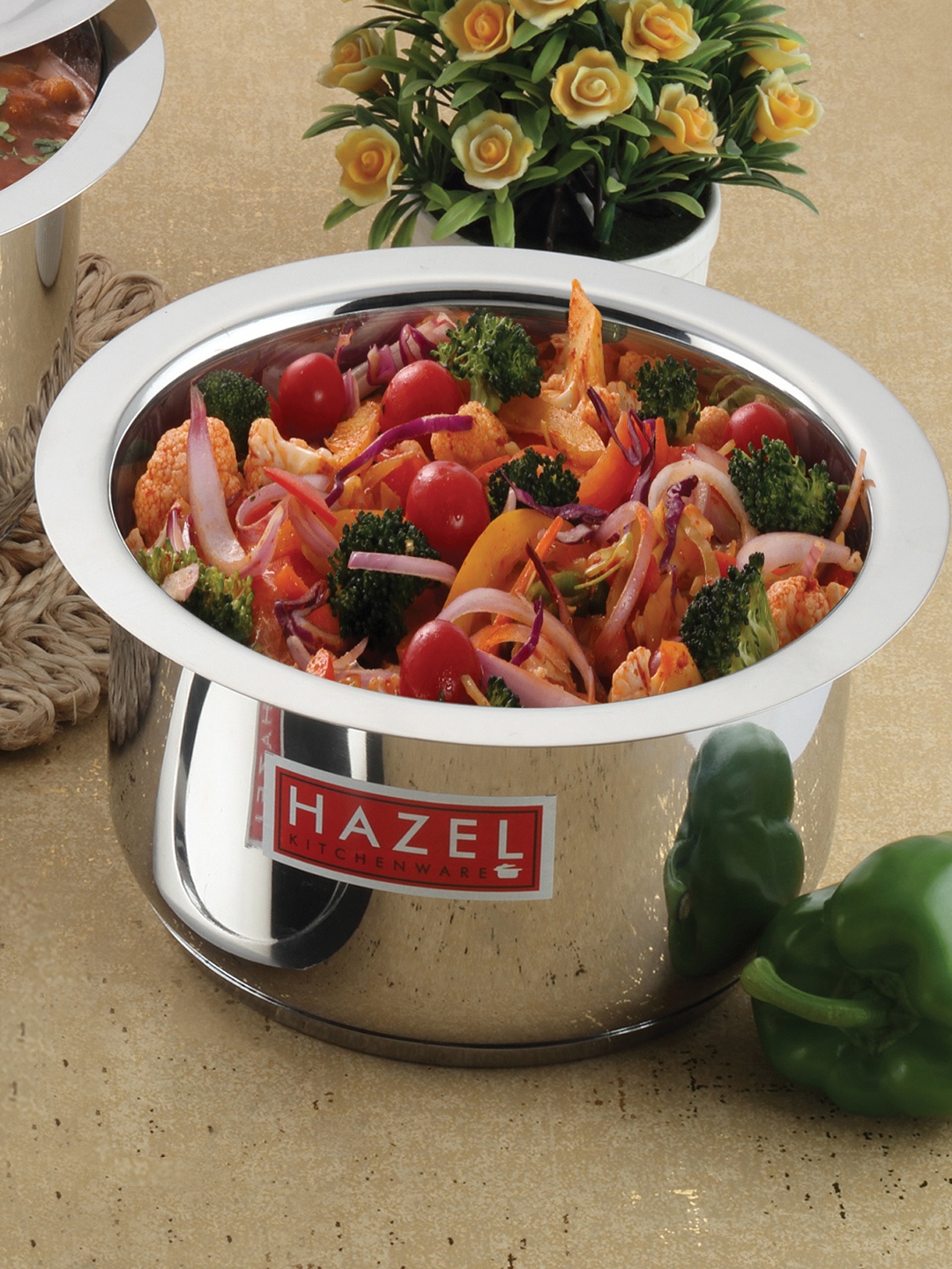 

HAZEL Silver-Toned Stainless-Steel Induction Tope