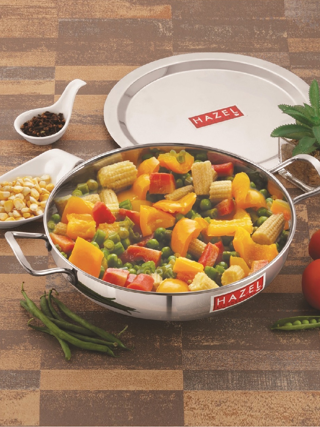 

HAZEL Silver-Toned Solid Stainless Steel Kadhai