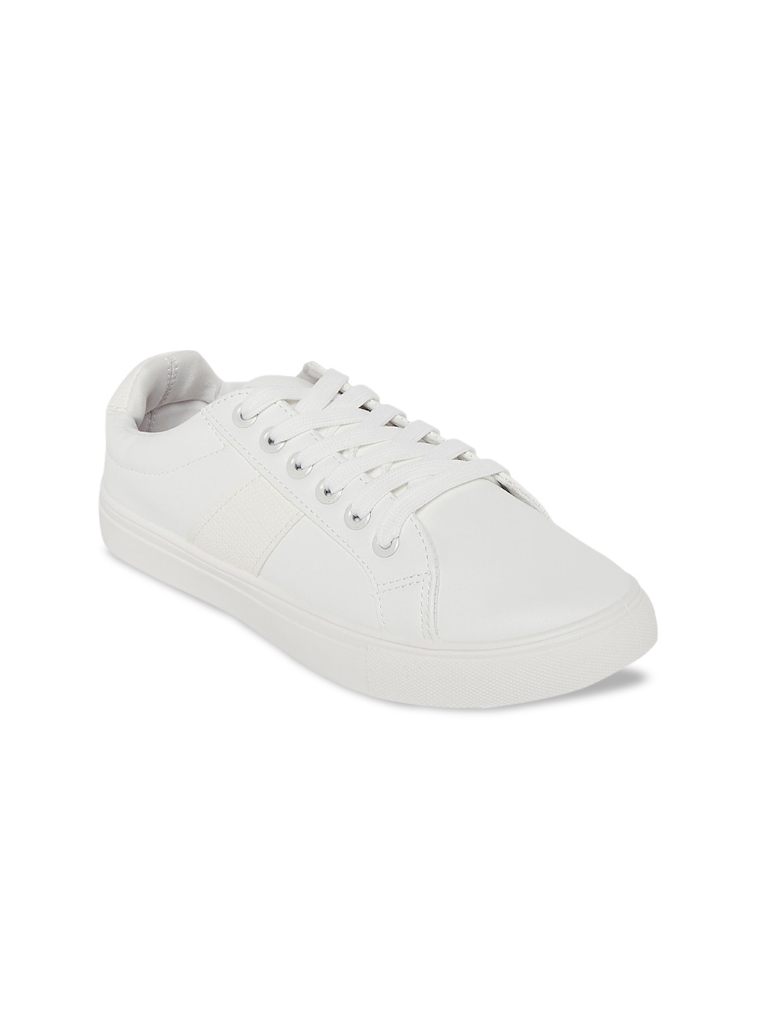 

Forever Glam by Pantaloons Women White Textured PU Sneakers