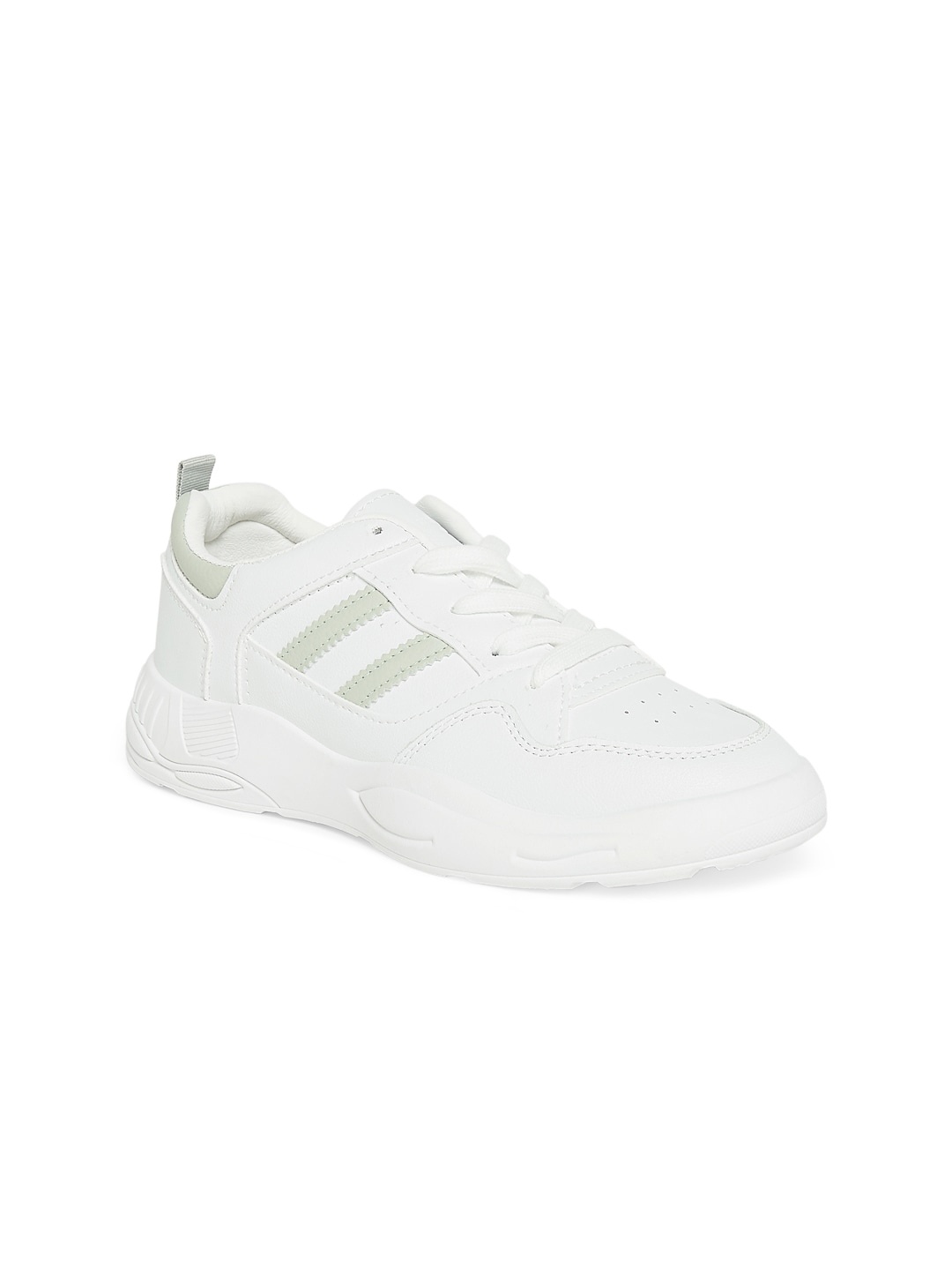 

Forever Glam by Pantaloons Women White Woven Design PU Sneakers