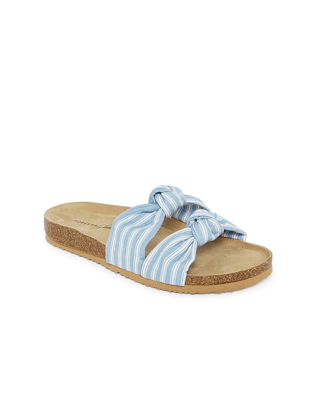 

Forever Glam by Pantaloons Women Blue Striped Open Toe Flats