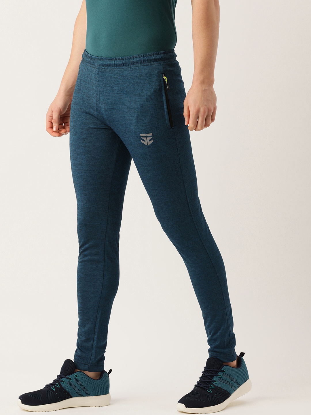 

Sports52 wear Men Teal Blue Slim Fit Solid Track Pants