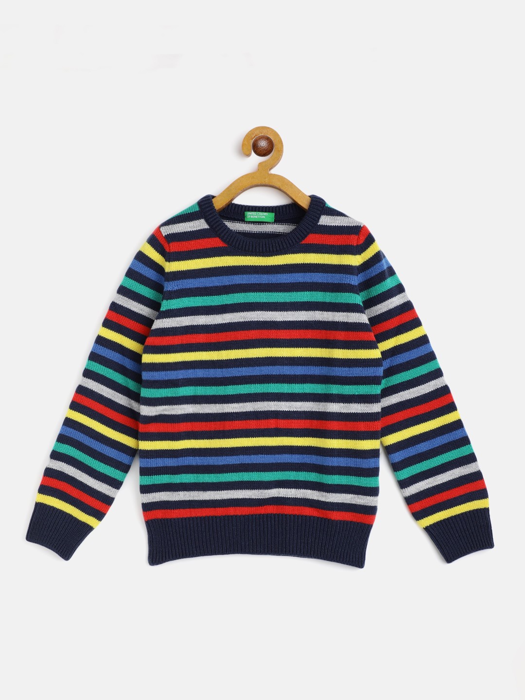 

United Colors of Benetton Boys Multicoloured Striped Pullover, Multi