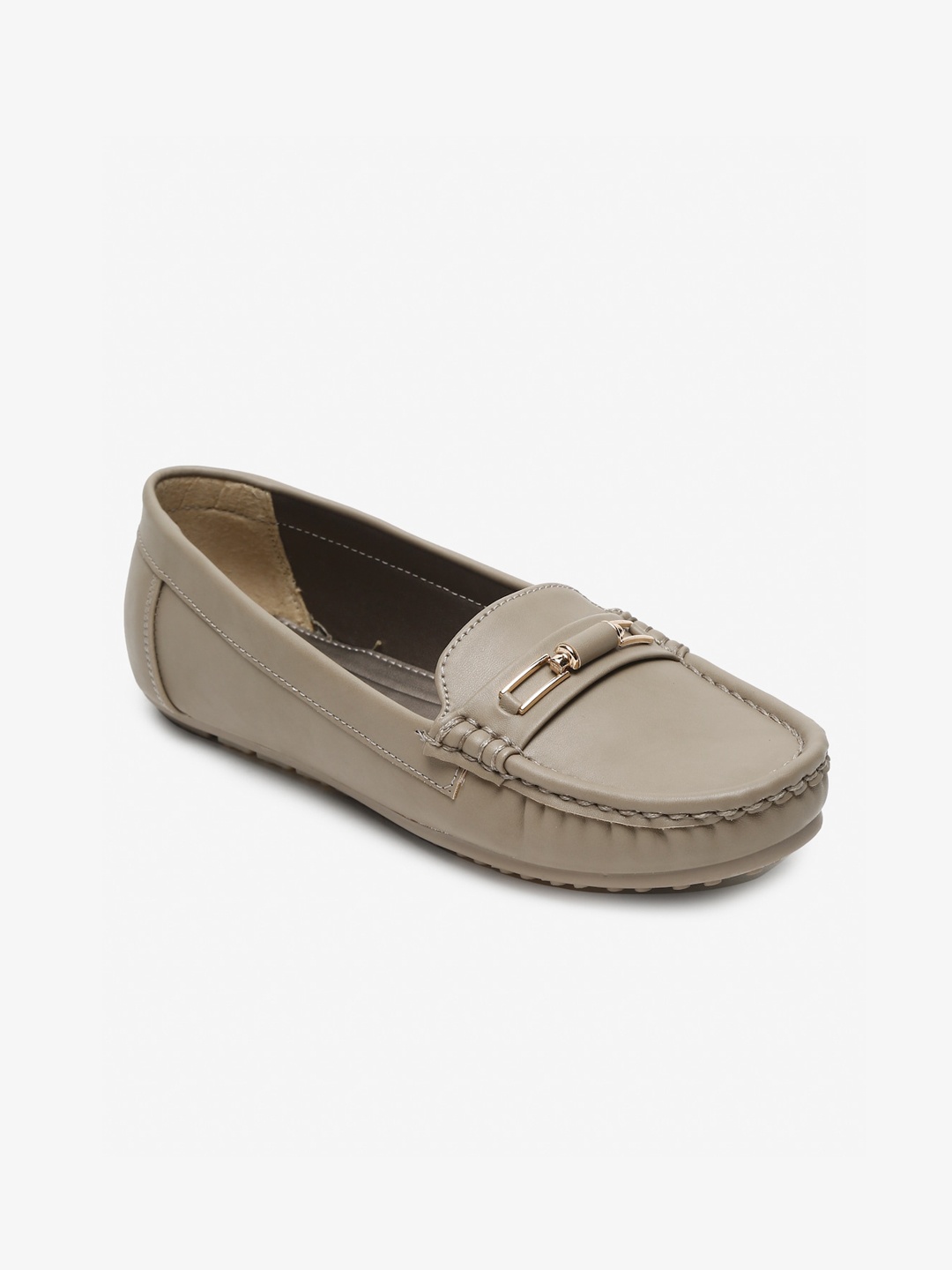 

Flat n Heels Women Grey Loafers