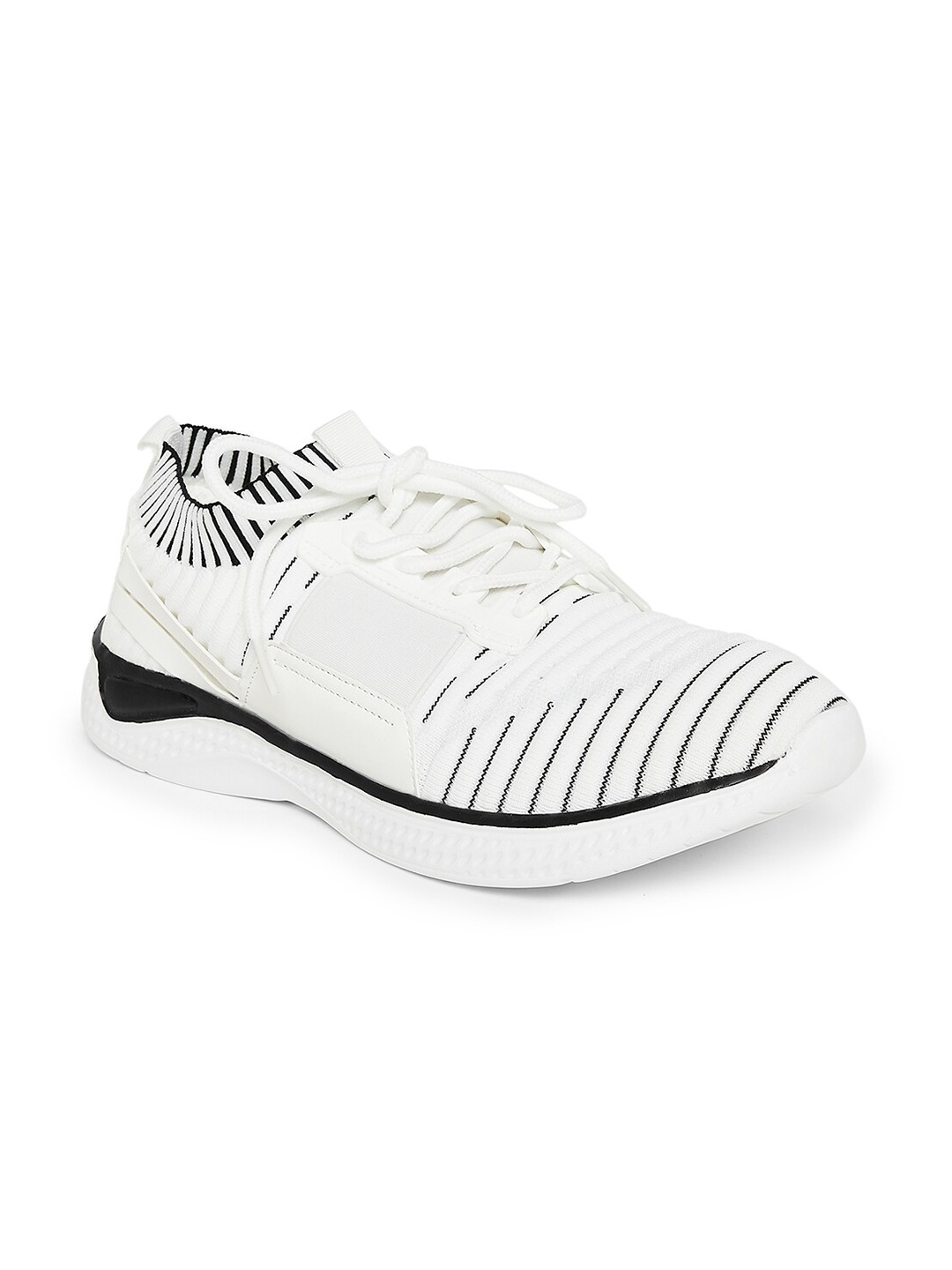 

Ajile by Pantaloons Men White Striped Walking Shoes