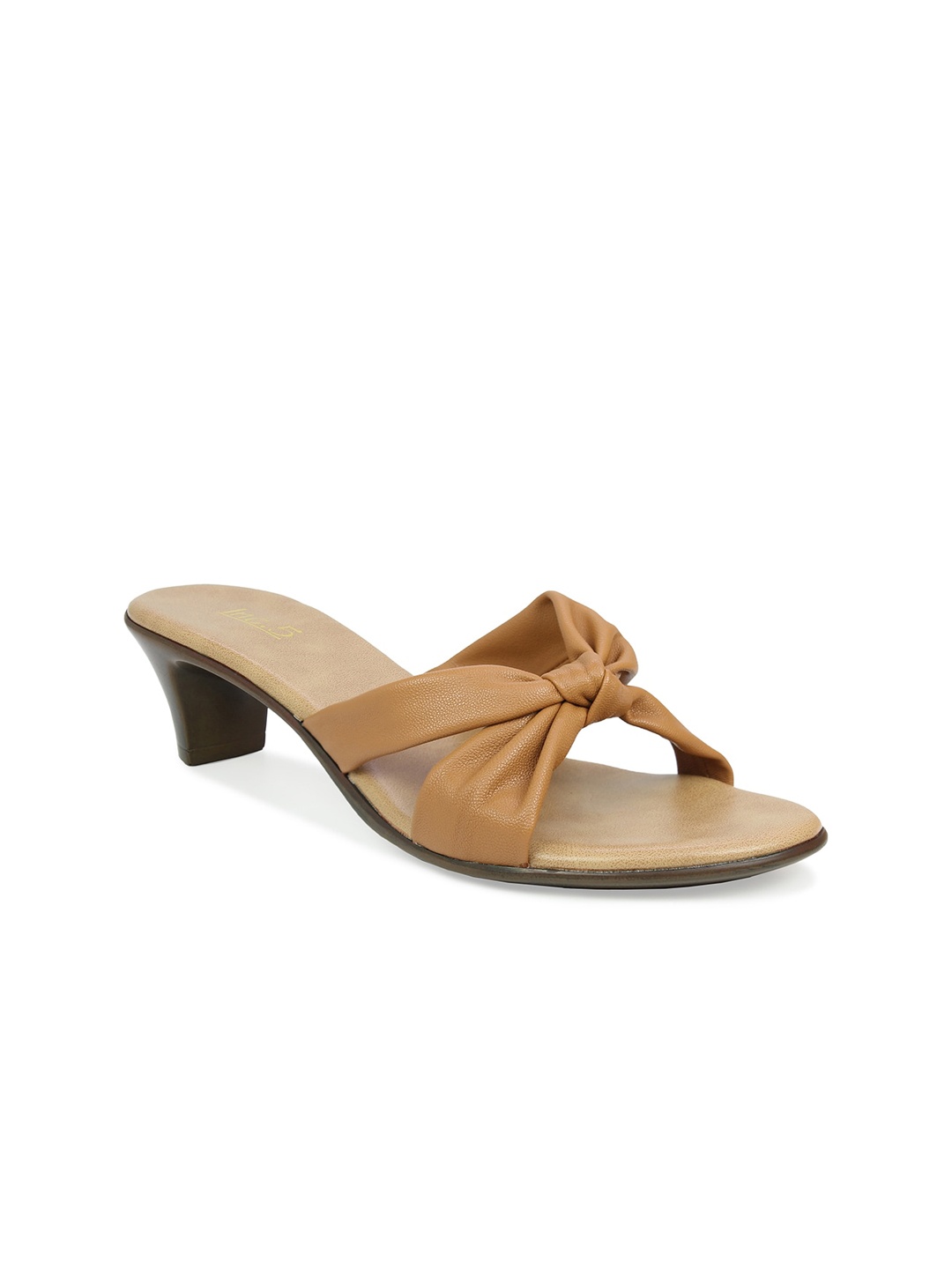 

Inc 5 Women Tan Brown Solid Kitten Heels