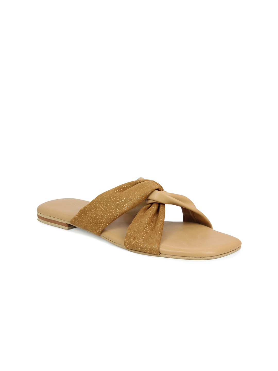 

Inc 5 Women Beige Embellished Open Toe Flats