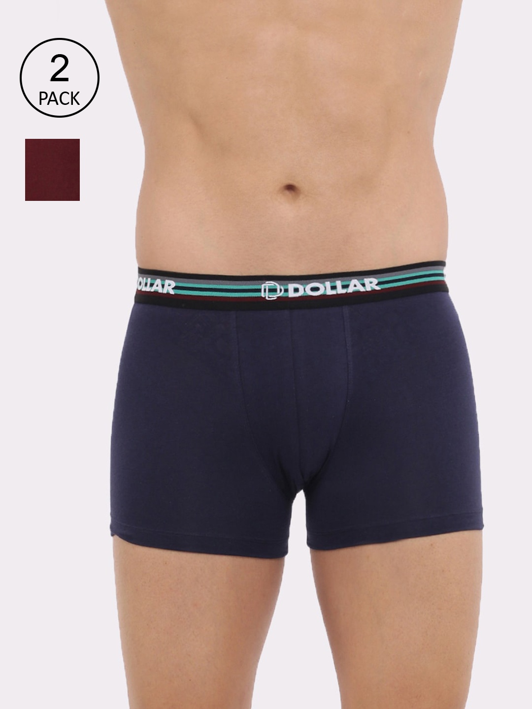 

Dollar Bigboss Men Pack Of 2 Assorted Shuffle Intellisoft Cotton Trunks MBTR-16-FLEXITRNK