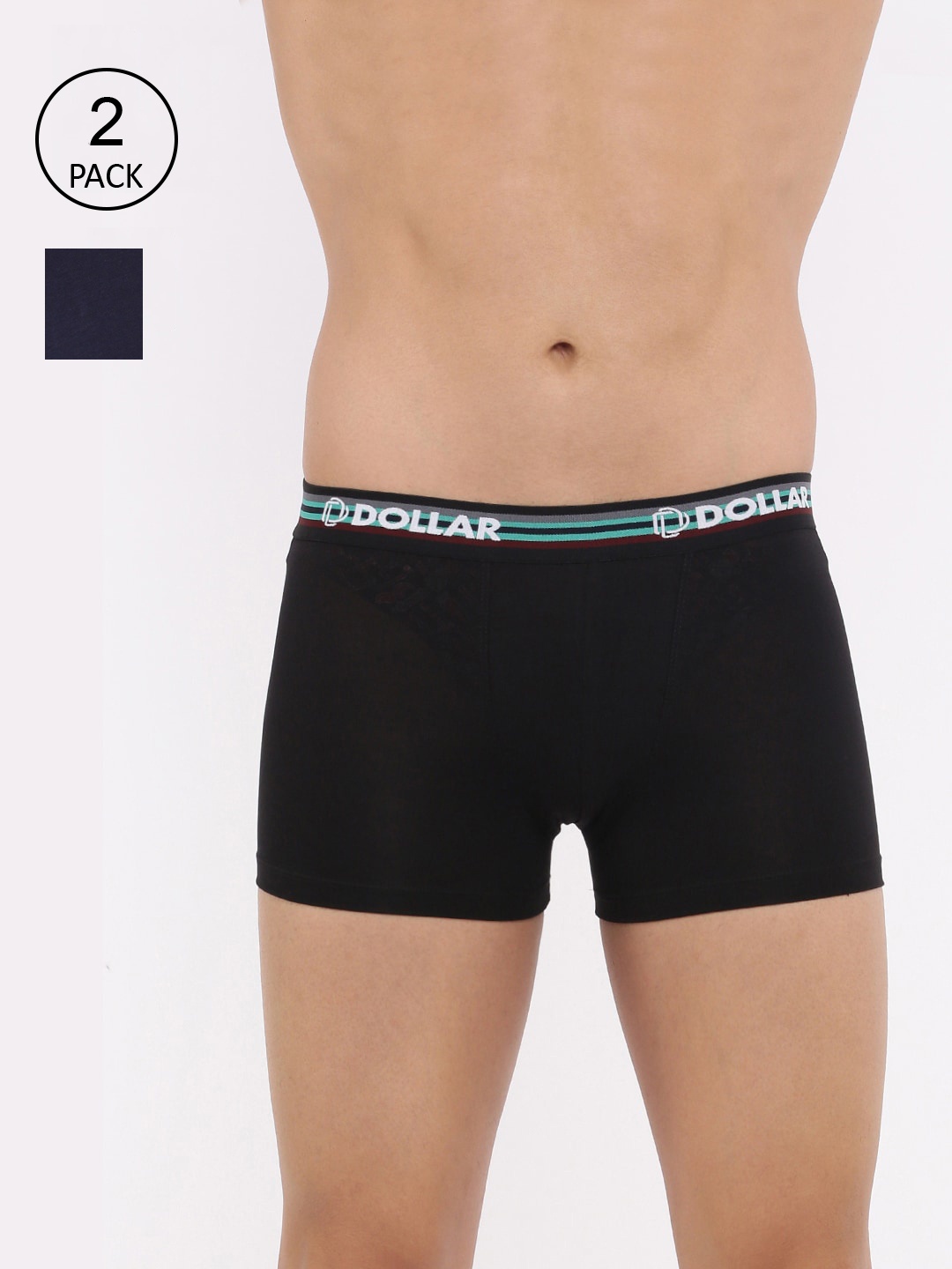 

Dollar Bigboss Men Pack of 2 Solid Cotton Spandex Trunks MBTR-16-FLEXITRNK-CO1, Assorted