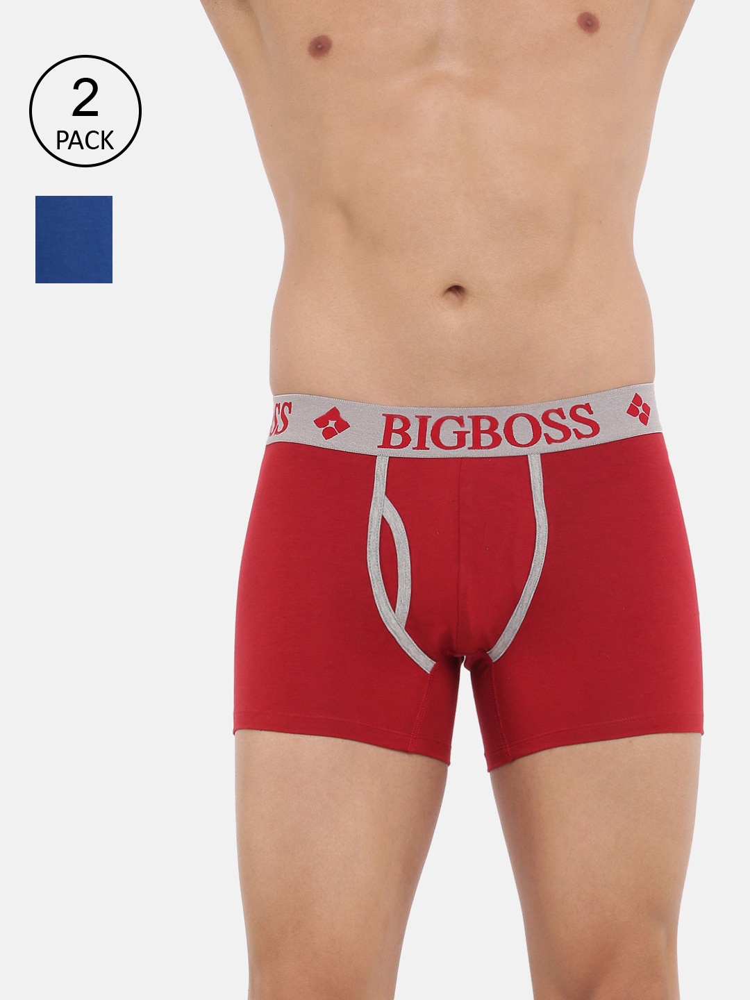 

Dollar Bigboss Men Assorted Pack of 2 Super Combed Cotton Trunks MJTR-16-MACHINO-CO1