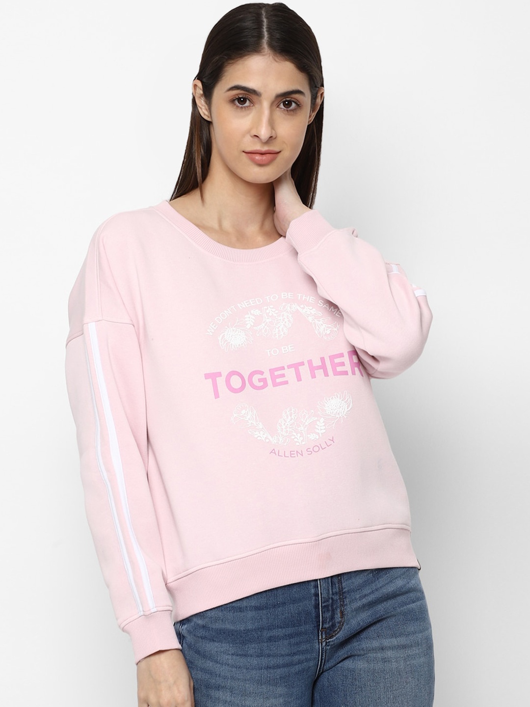 

Allen Solly Woman Women Pink Printed Sweatshirt