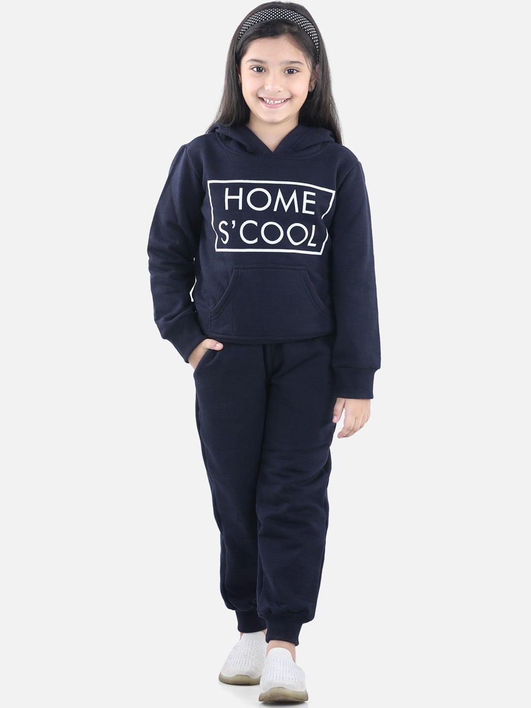 

StyleStone Girls Navy Blue Cotton Track Suit