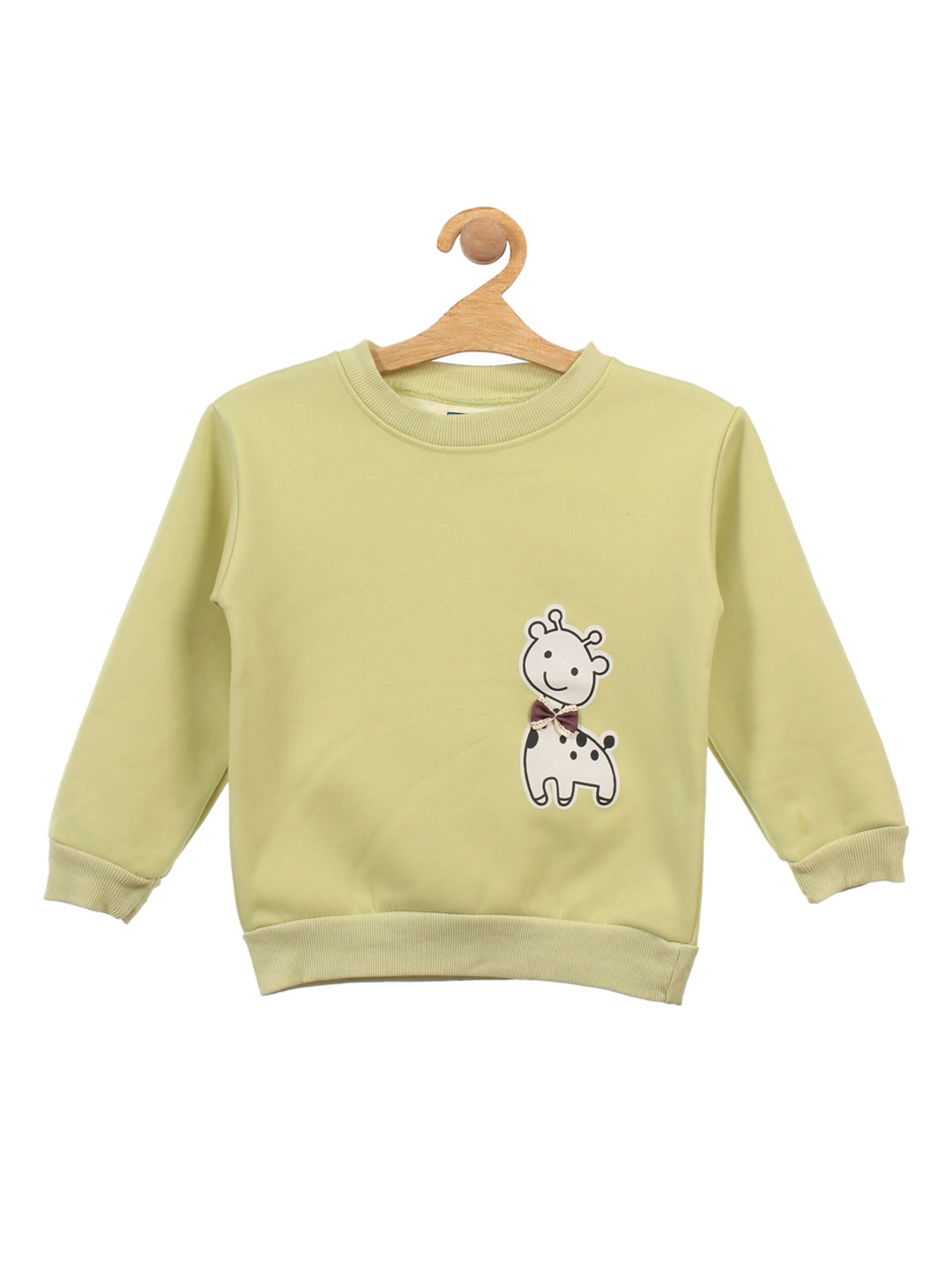 

Lil Lollipop Unisex Kids Green Lamb Printed Fleece Sweatshirt