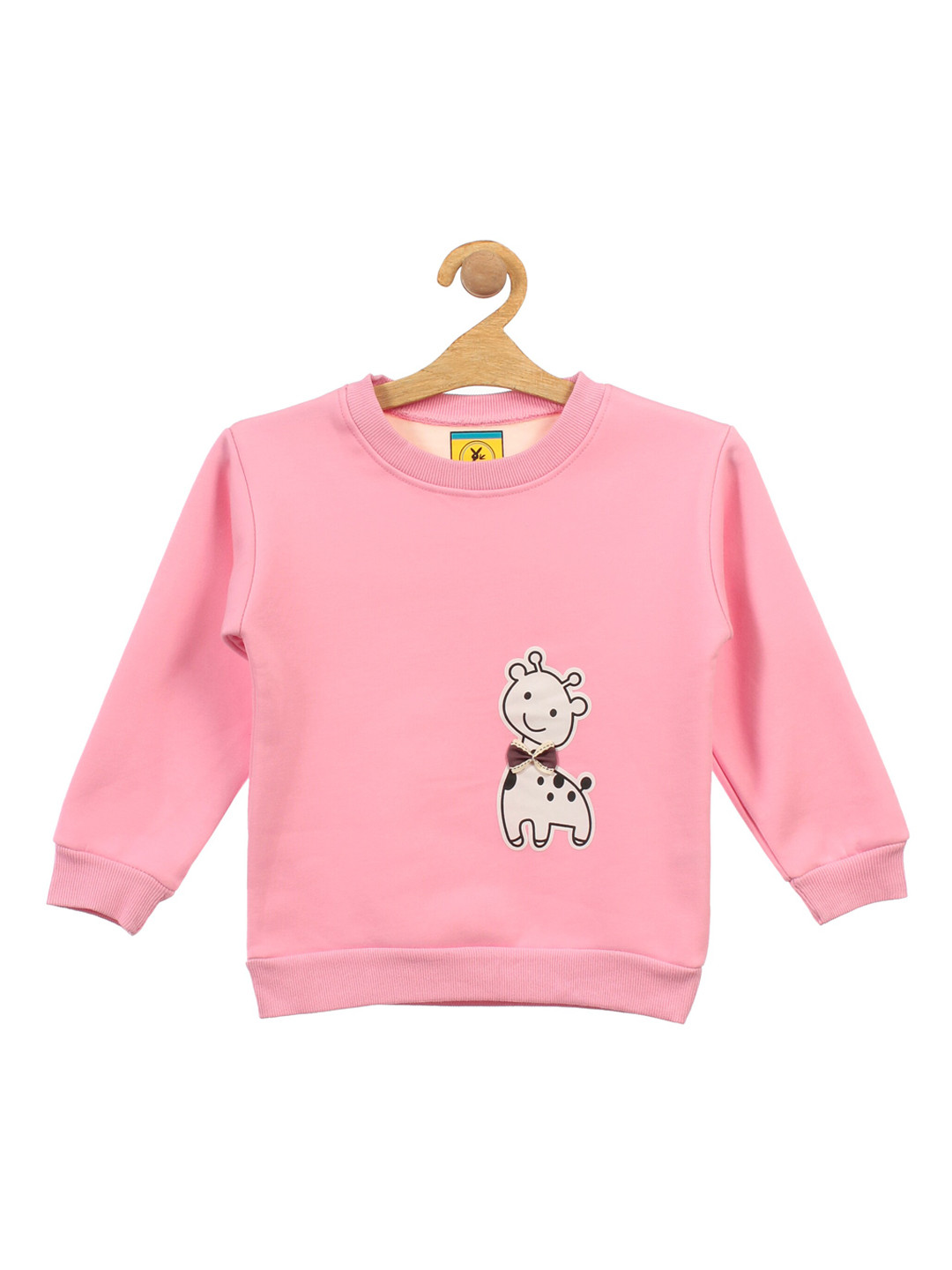 

Lil Lollipop Unisex Kids Pink Lamb Printed Fleece Sweatshirt