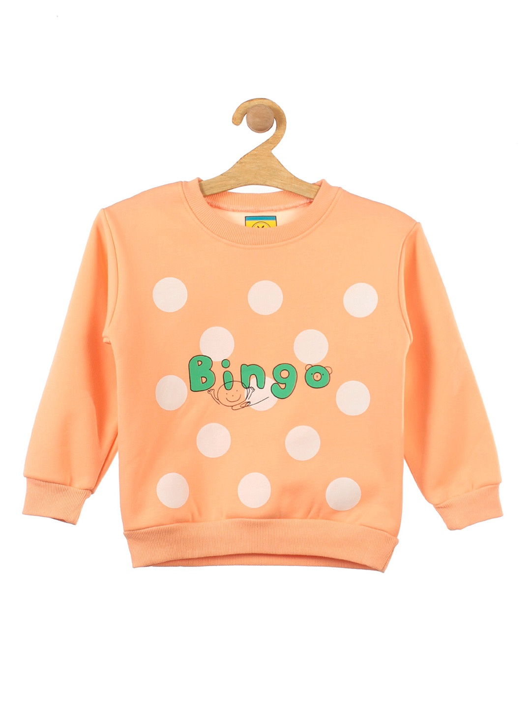 

Lil Lollipop Unisex Kids Orange Bingo Printed Fleece Sweatshirt