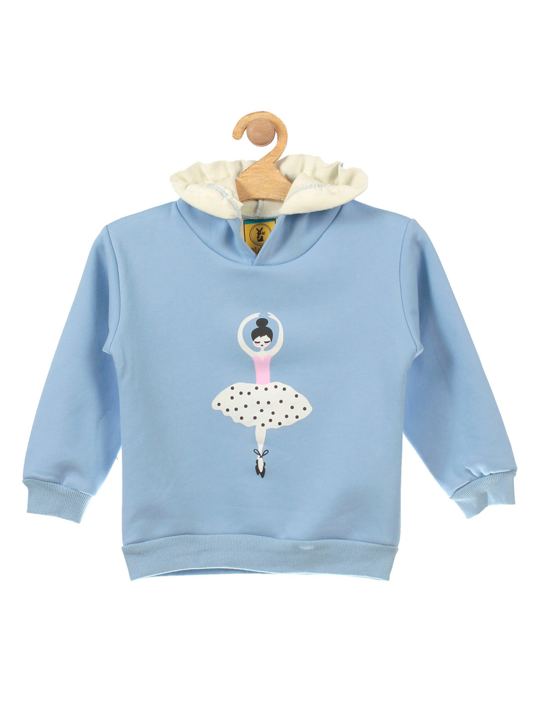 

Lil Lollipop Girls Blue Printed Fleece Sweatshirt